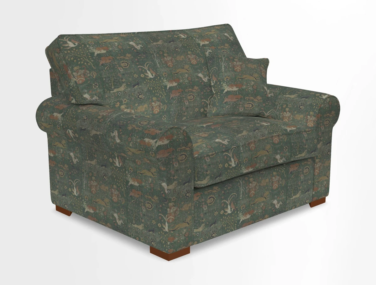 Upperton Snuggler Loose Cover in Two Tone Plain Biscuit - Loose cover option available