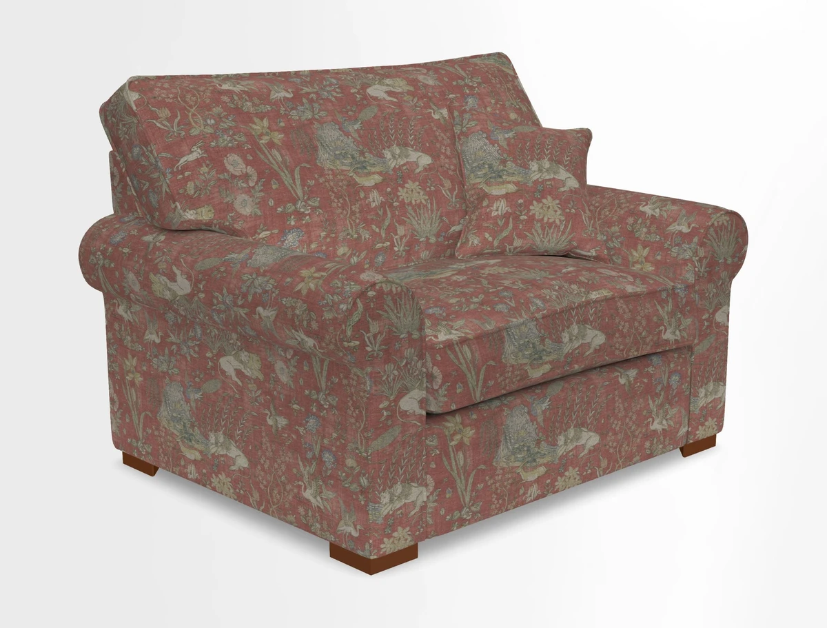 Upperton Snuggler Loose Cover in Two Tone Plain Biscuit - Loose cover option available
