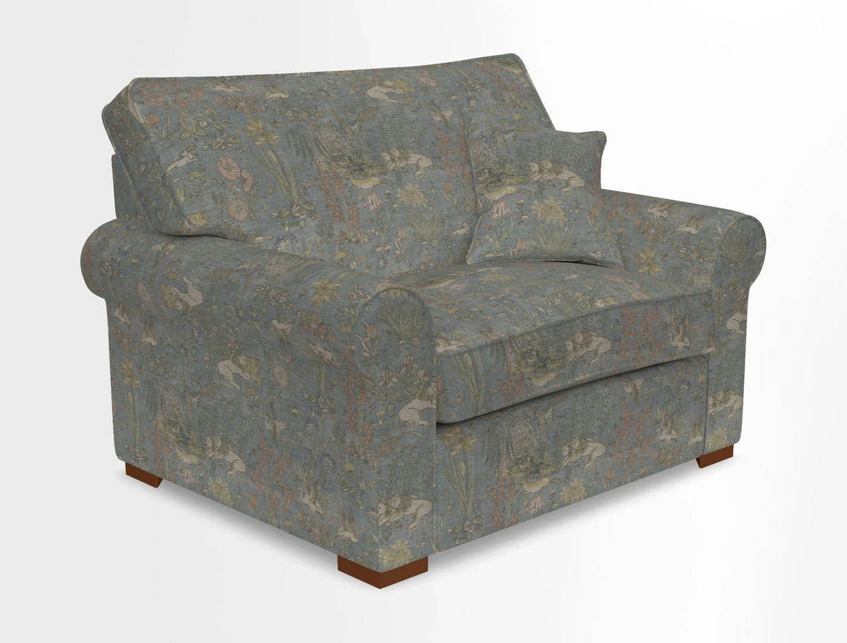 Upperton Snuggler Loose Cover in Two Tone Plain Biscuit - Loose cover option available