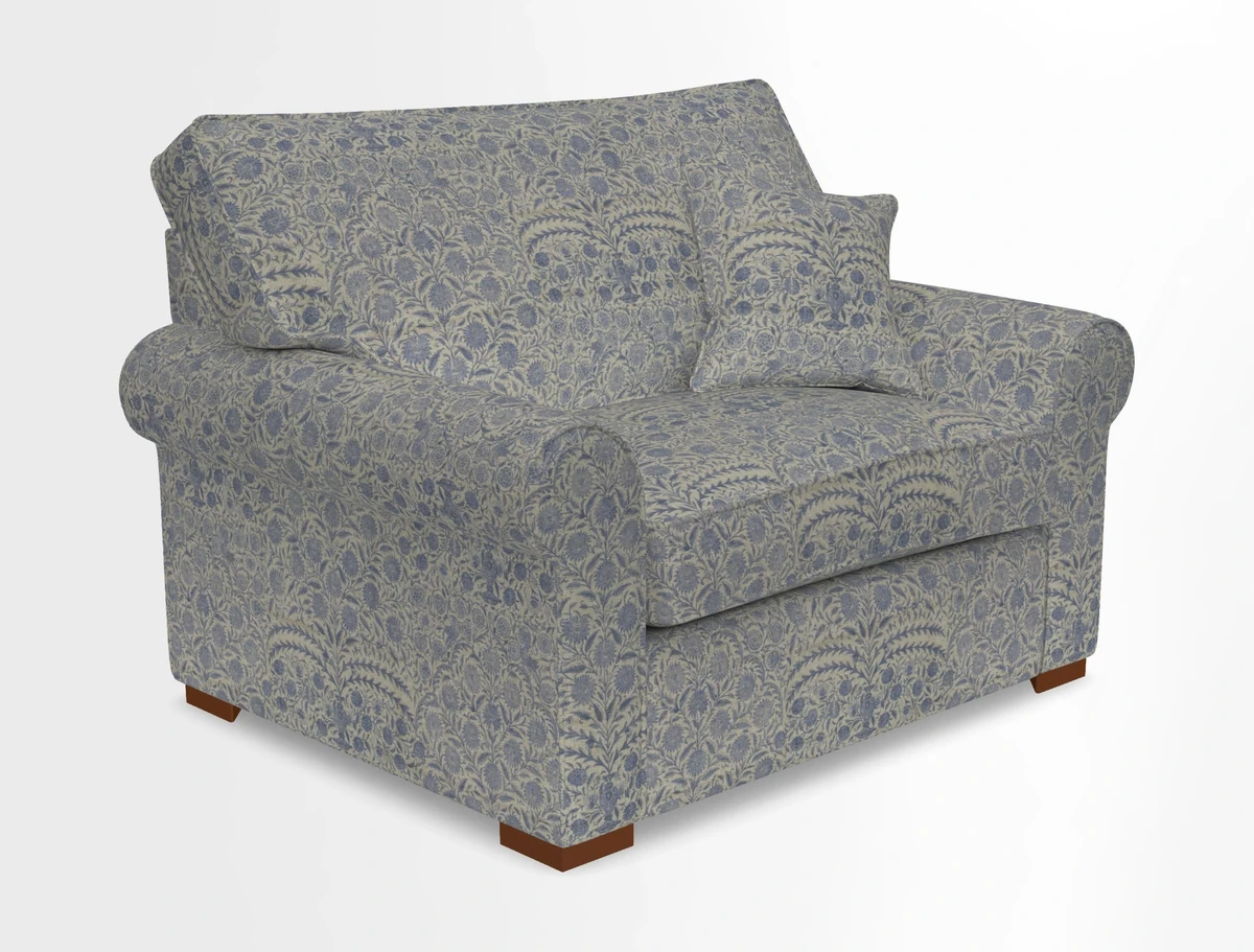 Upperton Snuggler Loose Cover in Two Tone Plain Biscuit - Loose cover option available