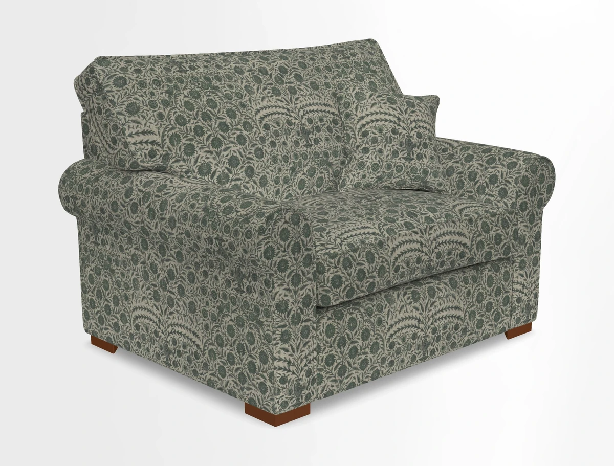 Upperton Snuggler Loose Cover in Two Tone Plain Biscuit - Loose cover option available
