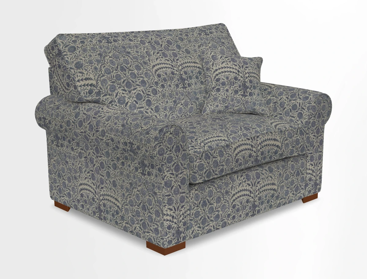 Upperton Snuggler Loose Cover in Two Tone Plain Biscuit - Loose cover option available