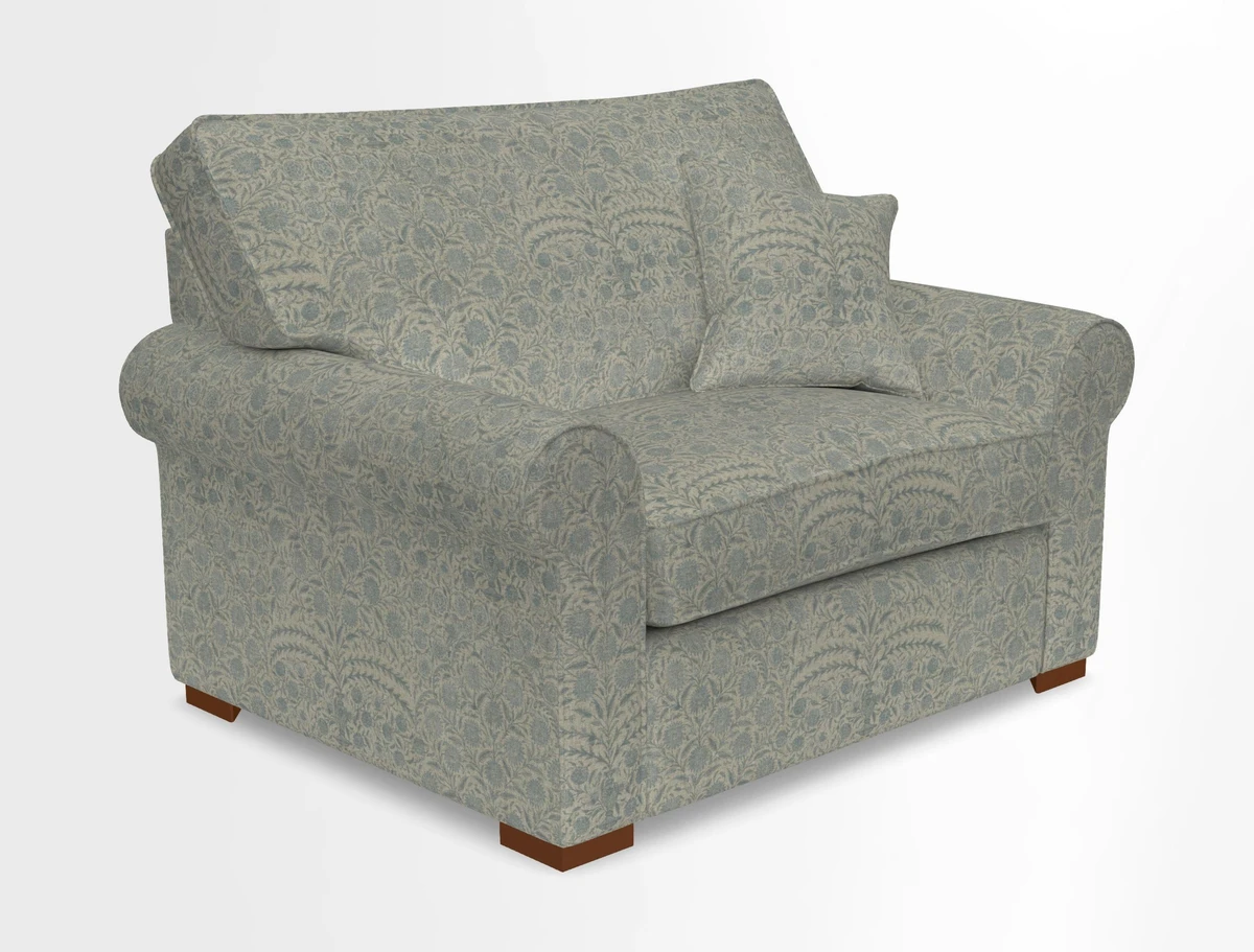 Upperton Snuggler Loose Cover in Two Tone Plain Biscuit - Loose cover option available
