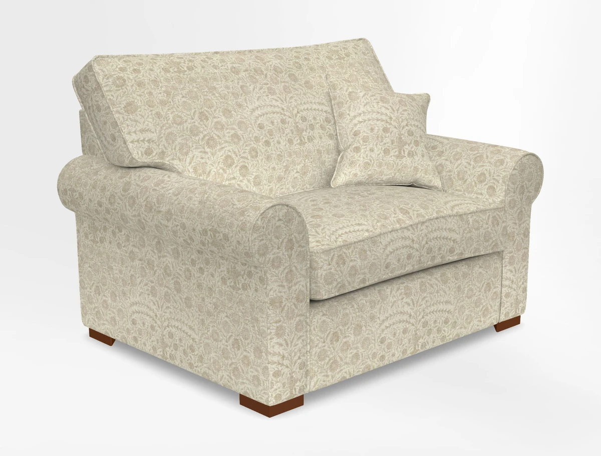 Upperton Snuggler Loose Cover in Two Tone Plain Biscuit - Loose cover option available