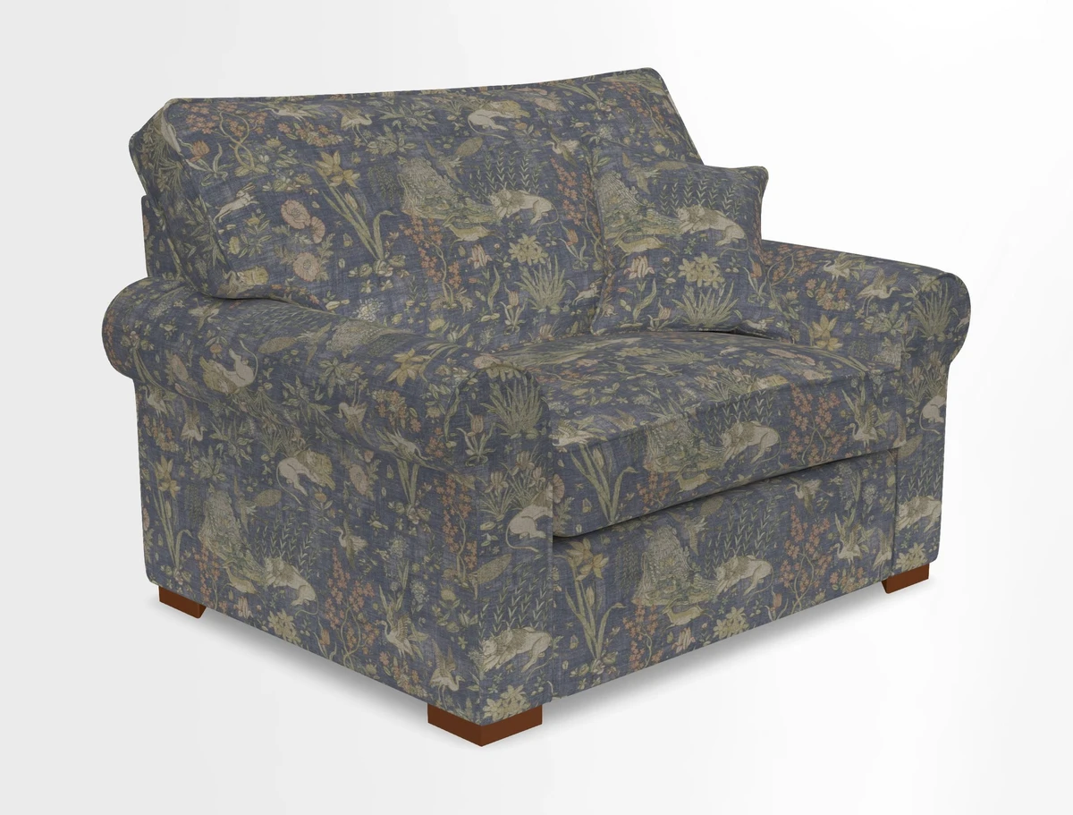 Upperton Snuggler Loose Cover in Two Tone Plain Biscuit - Loose cover option available