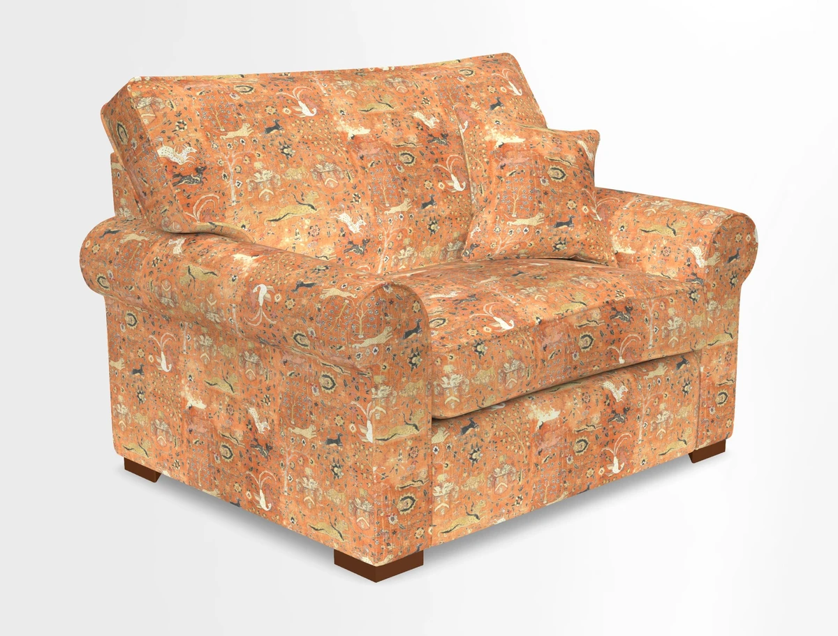 Upperton Snuggler Loose Cover in Two Tone Plain Biscuit - Loose cover option available