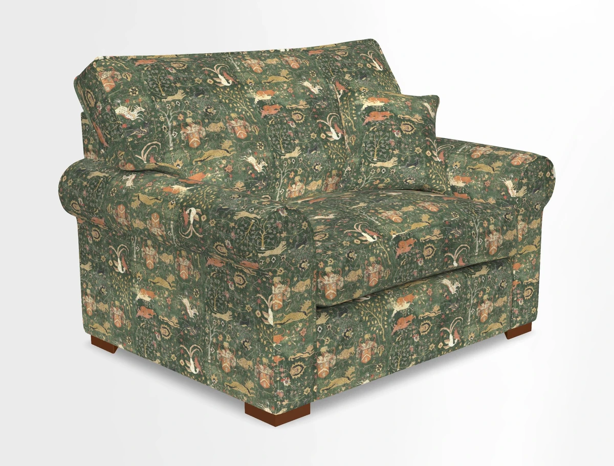 Upperton Snuggler Loose Cover in Two Tone Plain Biscuit - Loose cover option available