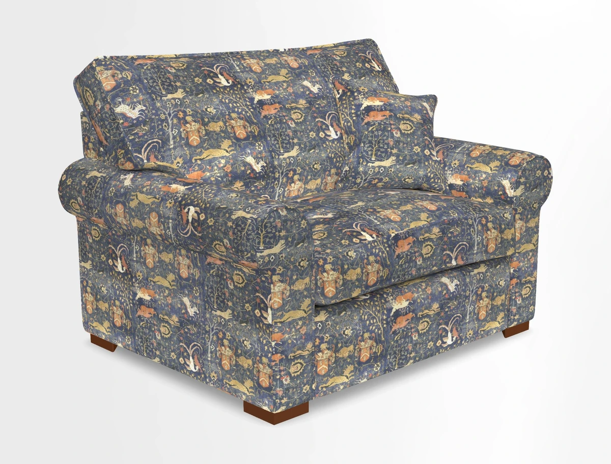Upperton Snuggler Loose Cover in Two Tone Plain Biscuit - Loose cover option available