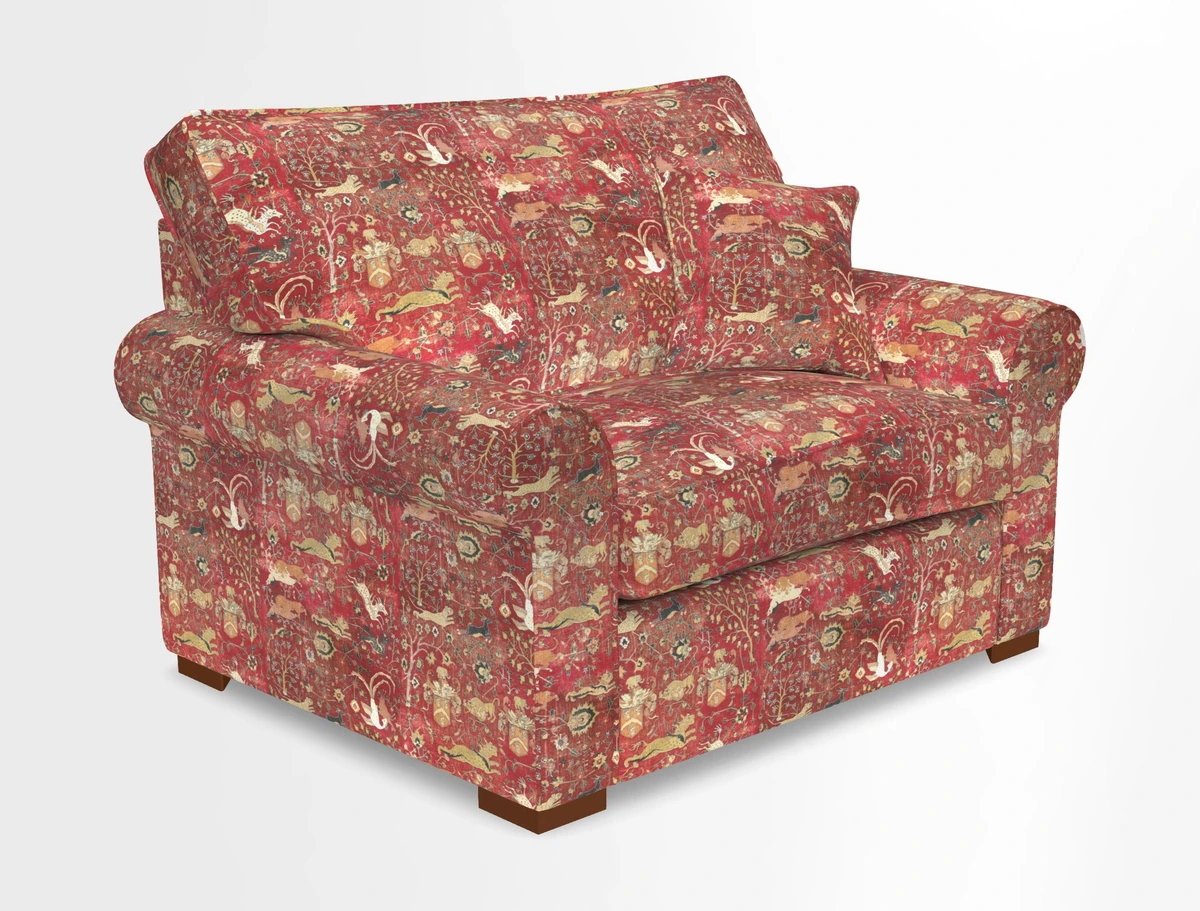 Upperton Snuggler Loose Cover in Two Tone Plain Biscuit - Loose cover option available