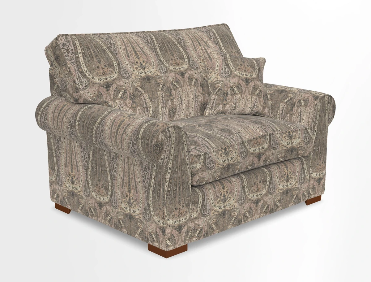 Upperton Snuggler Loose Cover in Two Tone Plain Biscuit - Loose cover option available