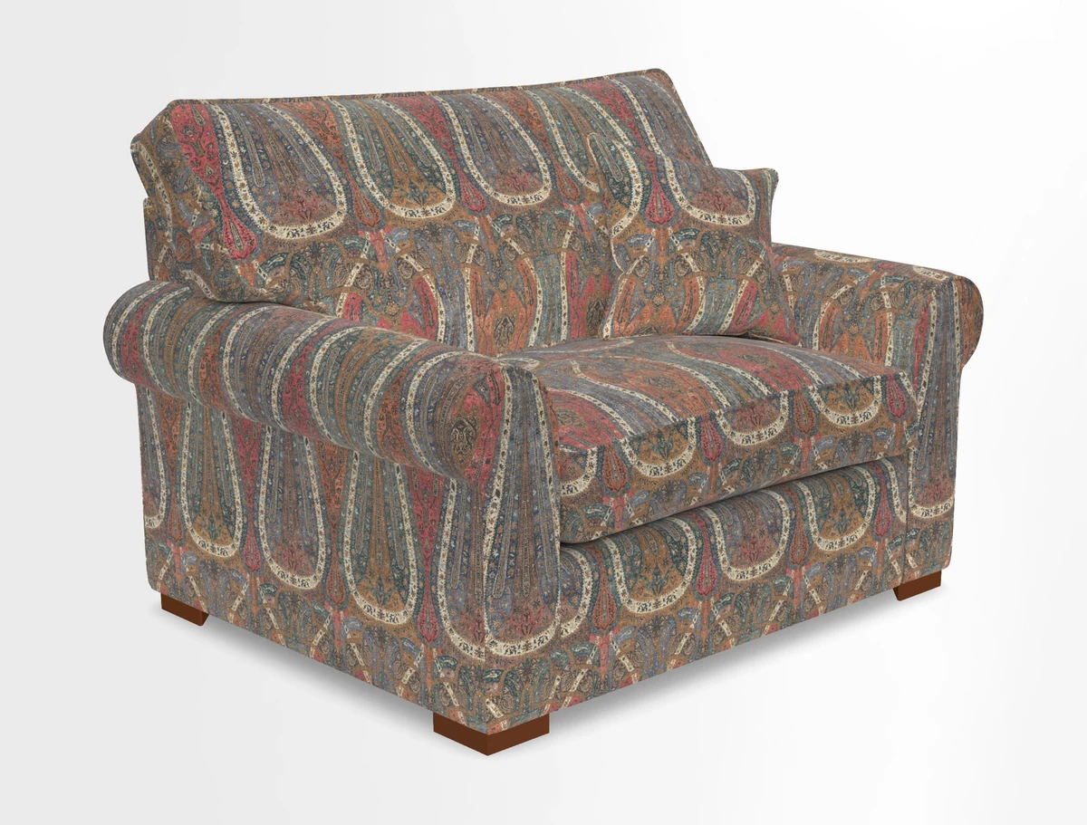 Upperton Snuggler Loose Cover in Two Tone Plain Biscuit - Loose cover option available
