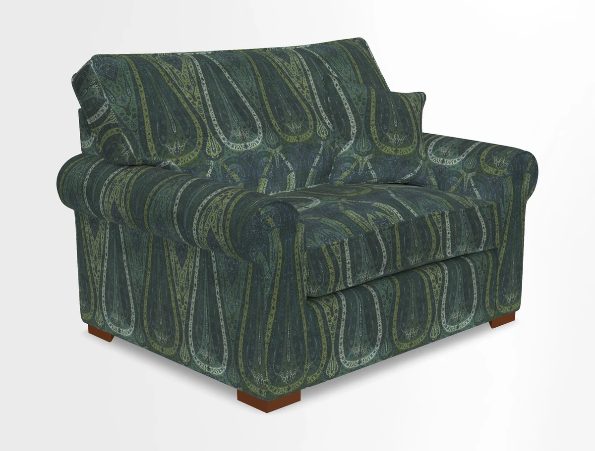 Upperton Snuggler Loose Cover in Two Tone Plain Biscuit - Loose cover option available