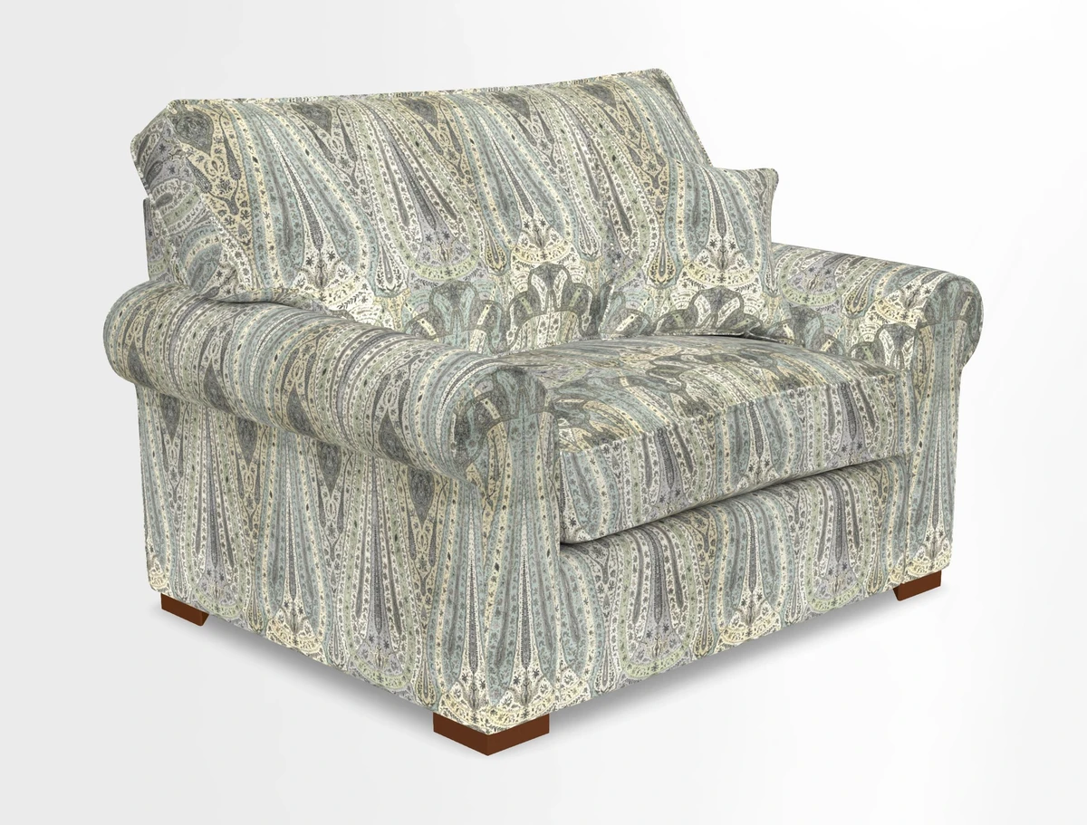 Upperton Snuggler Loose Cover in Two Tone Plain Biscuit - Loose cover option available