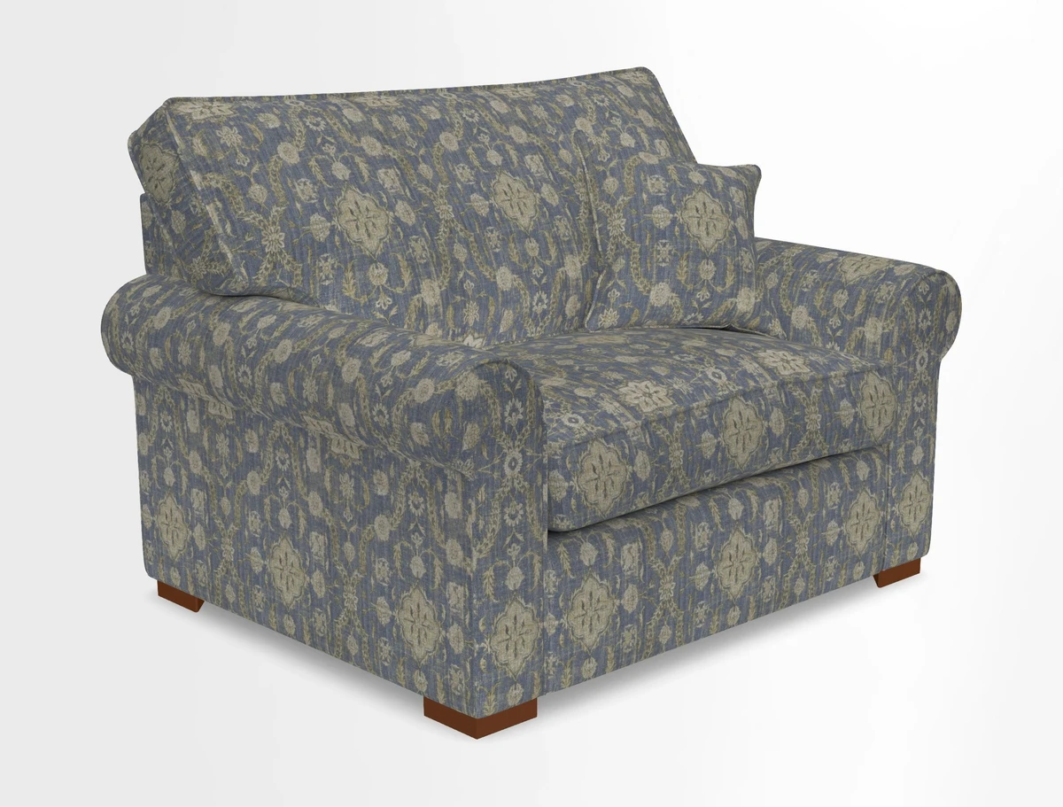 Upperton Snuggler Loose Cover in Two Tone Plain Biscuit - Loose cover option available