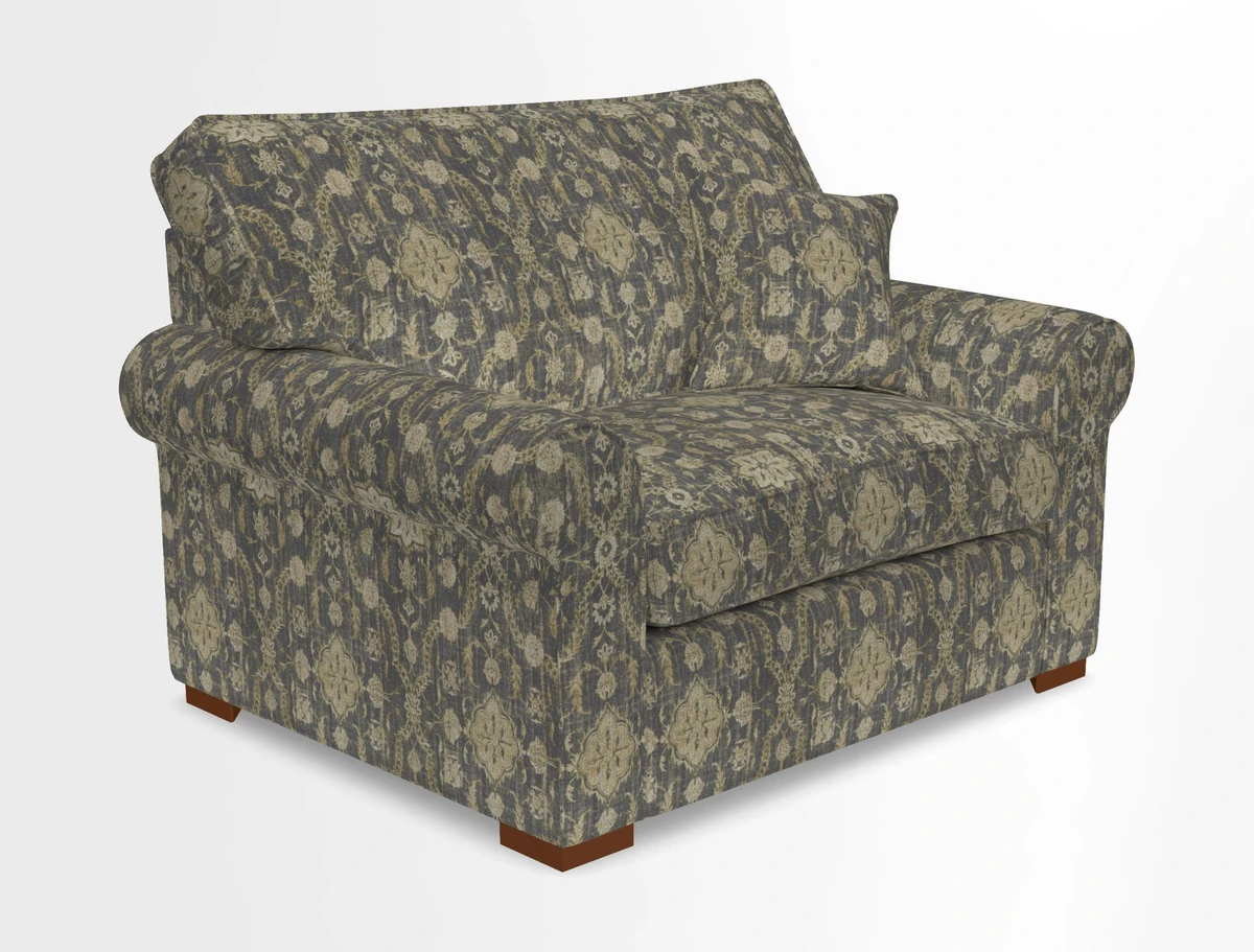 Upperton Snuggler Loose Cover in Two Tone Plain Biscuit - Loose cover option available