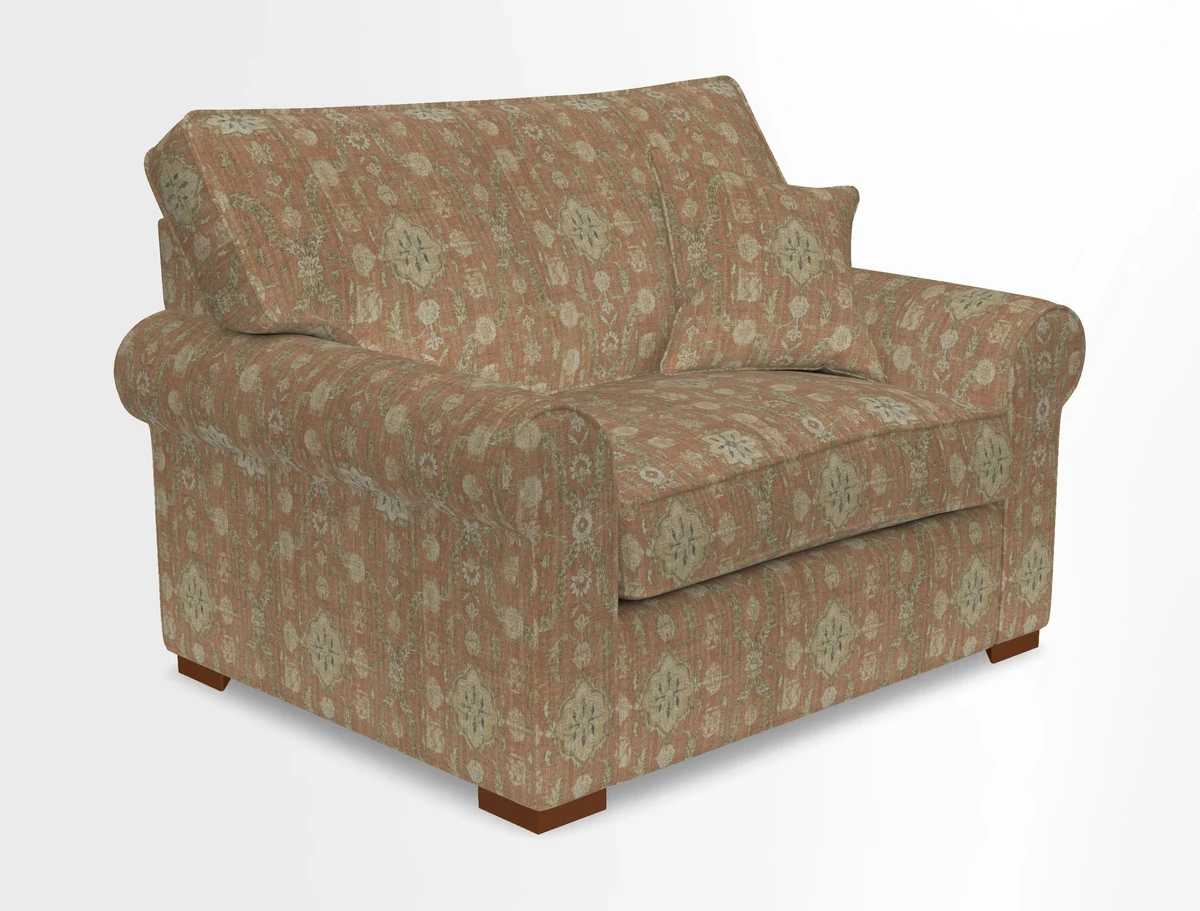 Upperton Snuggler Loose Cover in Two Tone Plain Biscuit - Loose cover option available