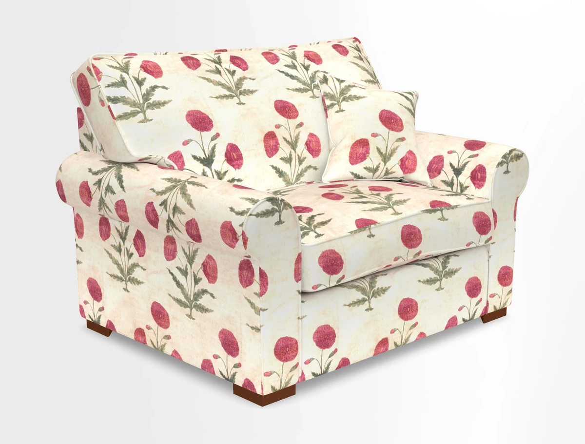 Upperton Snuggler Loose Cover in Two Tone Plain Biscuit - Loose cover option available