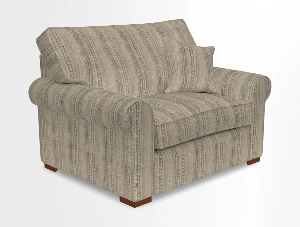 Upperton Snuggler Loose Cover in Two Tone Plain Biscuit - Loose cover option available