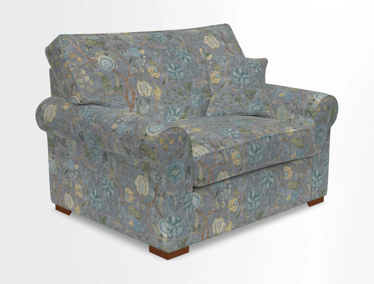 Upperton Snuggler Loose Cover in Two Tone Plain Biscuit - Loose cover option available