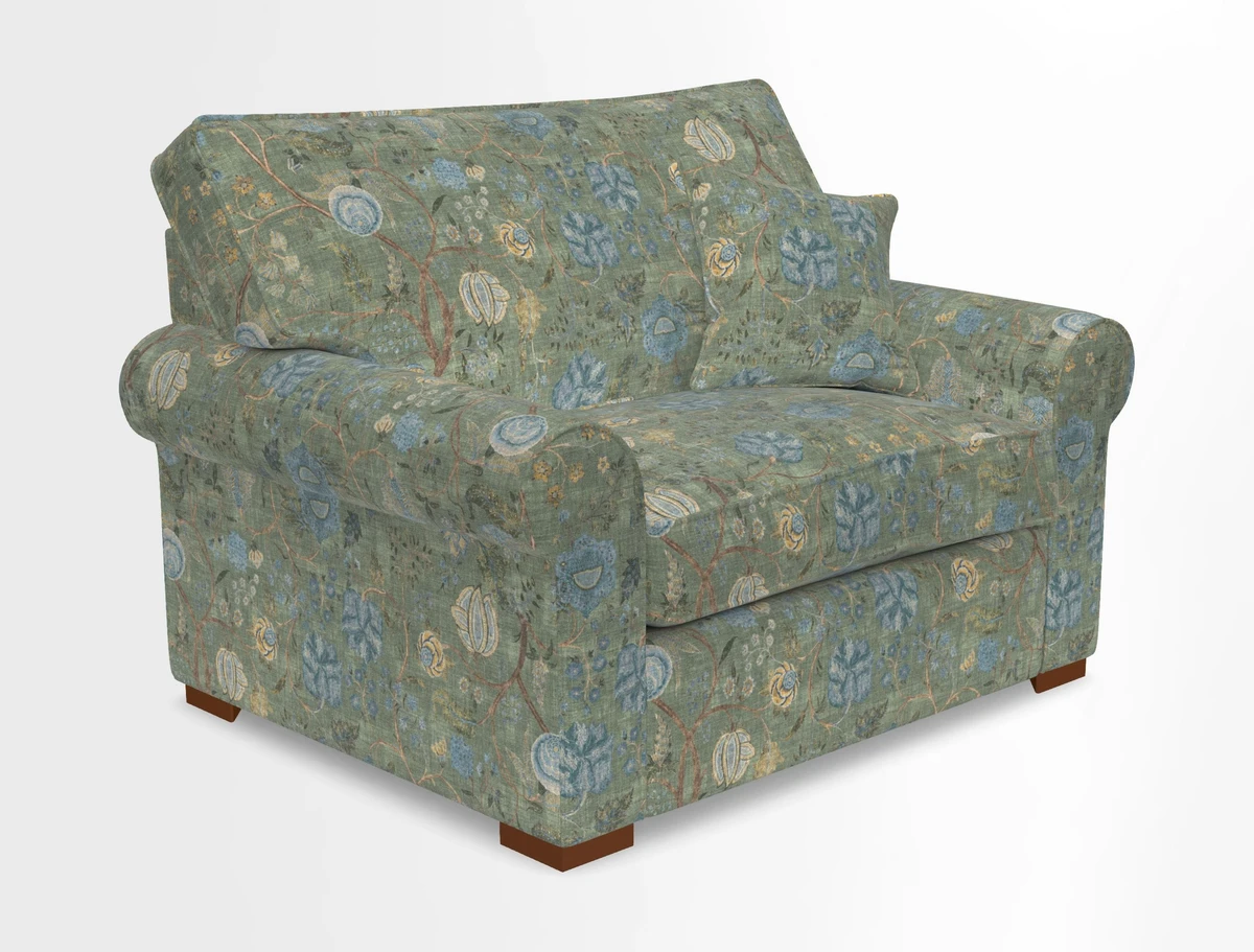Upperton Snuggler Loose Cover in Two Tone Plain Biscuit - Loose cover option available