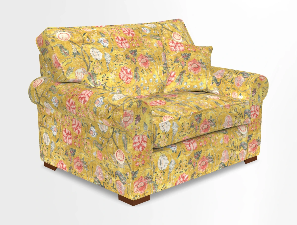 Upperton Snuggler Loose Cover in Two Tone Plain Biscuit - Loose cover option available