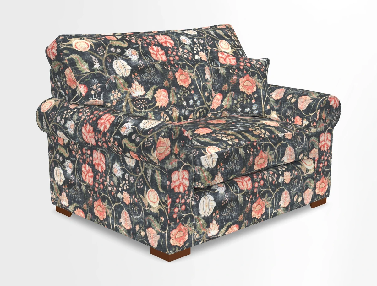 Upperton Snuggler Loose Cover in Two Tone Plain Biscuit - Loose cover option available