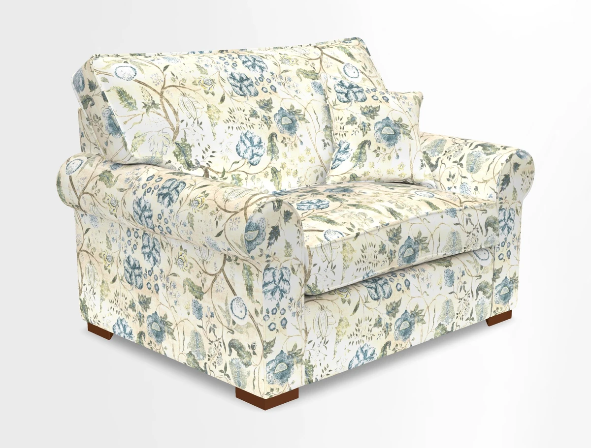 Upperton Snuggler Loose Cover in Two Tone Plain Biscuit - Loose cover option available