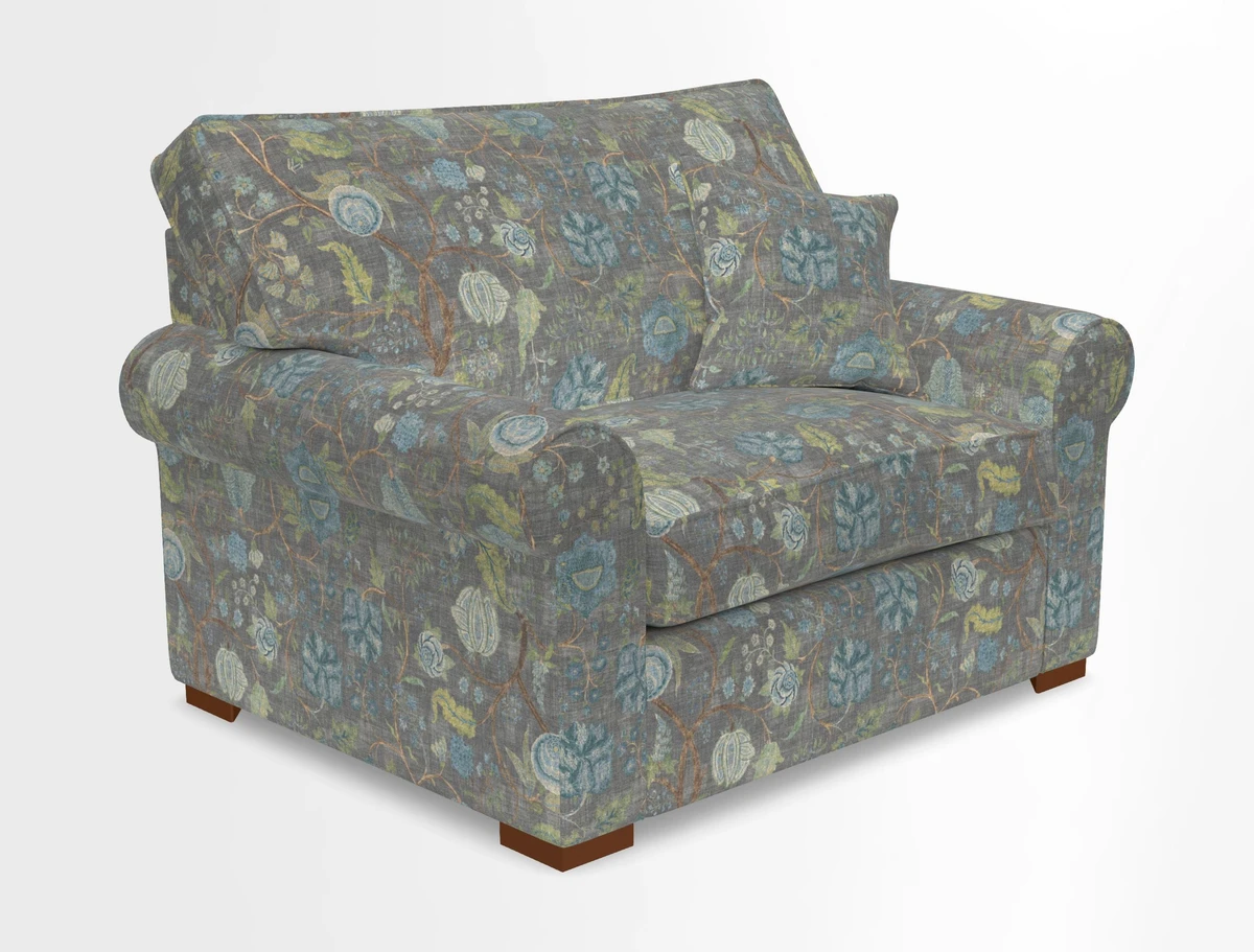 Upperton Snuggler Loose Cover in Two Tone Plain Biscuit - Loose cover option available