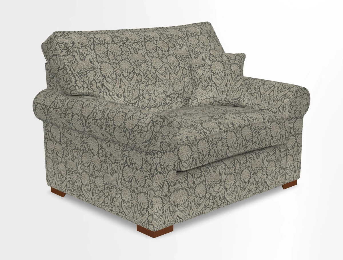 Upperton Snuggler Loose Cover in Two Tone Plain Biscuit - Loose cover option available