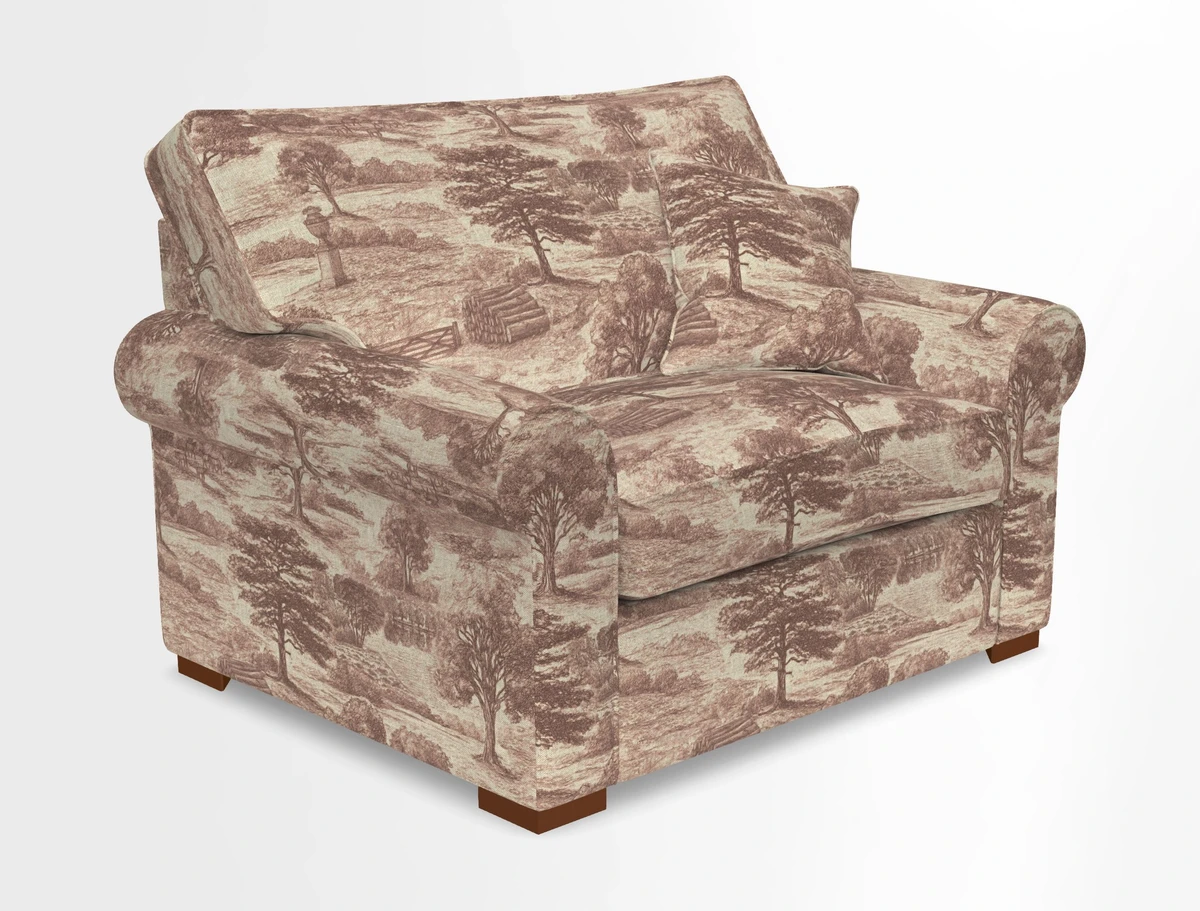 Upperton Snuggler Loose Cover in Two Tone Plain Biscuit - Loose cover option available
