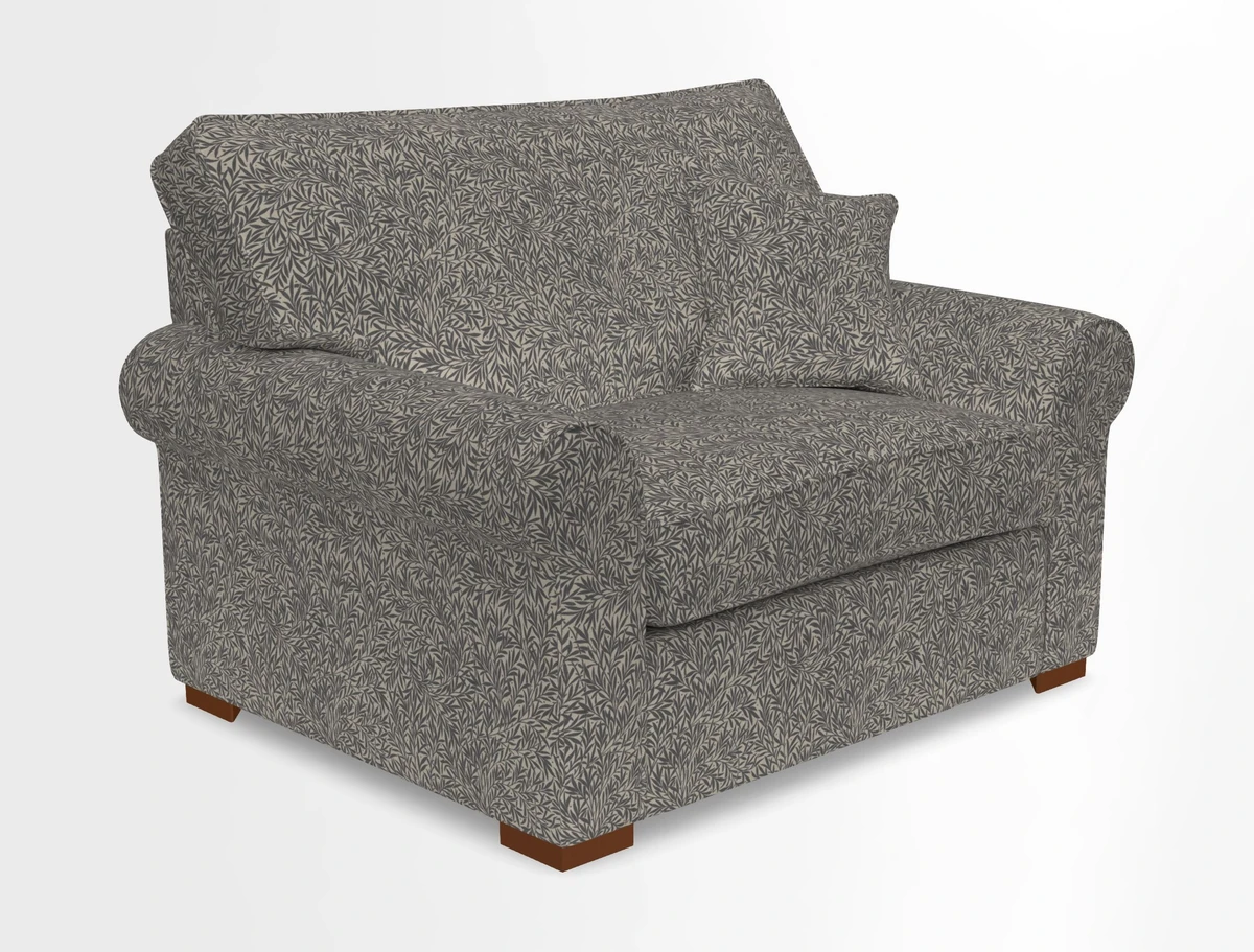 Upperton Snuggler Loose Cover in Two Tone Plain Biscuit - Loose cover option available