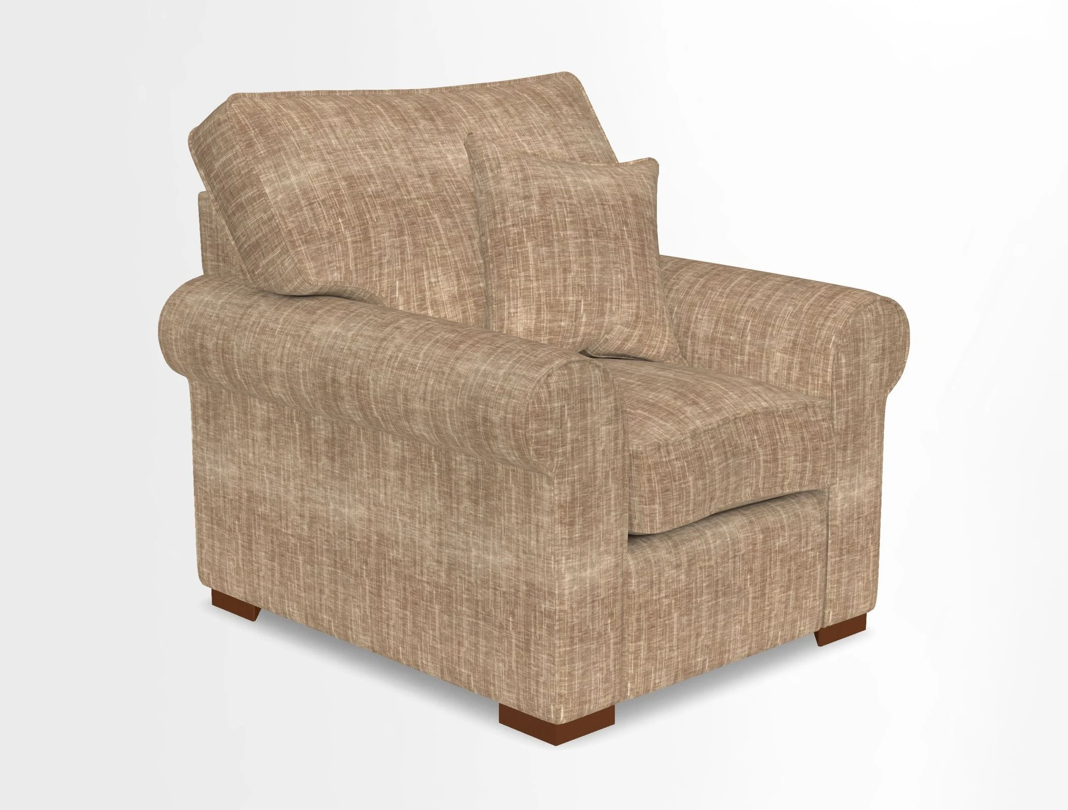 Upperton Chair in Two Tone Plain Biscuit - Loose cover option available