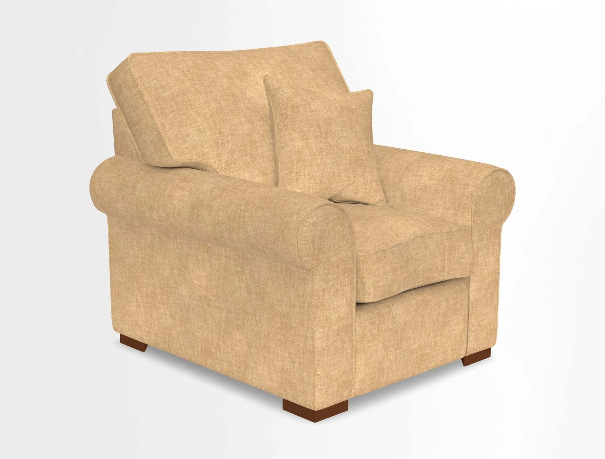 Upperton Chair in Two Tone Plain Biscuit - Loose cover option available