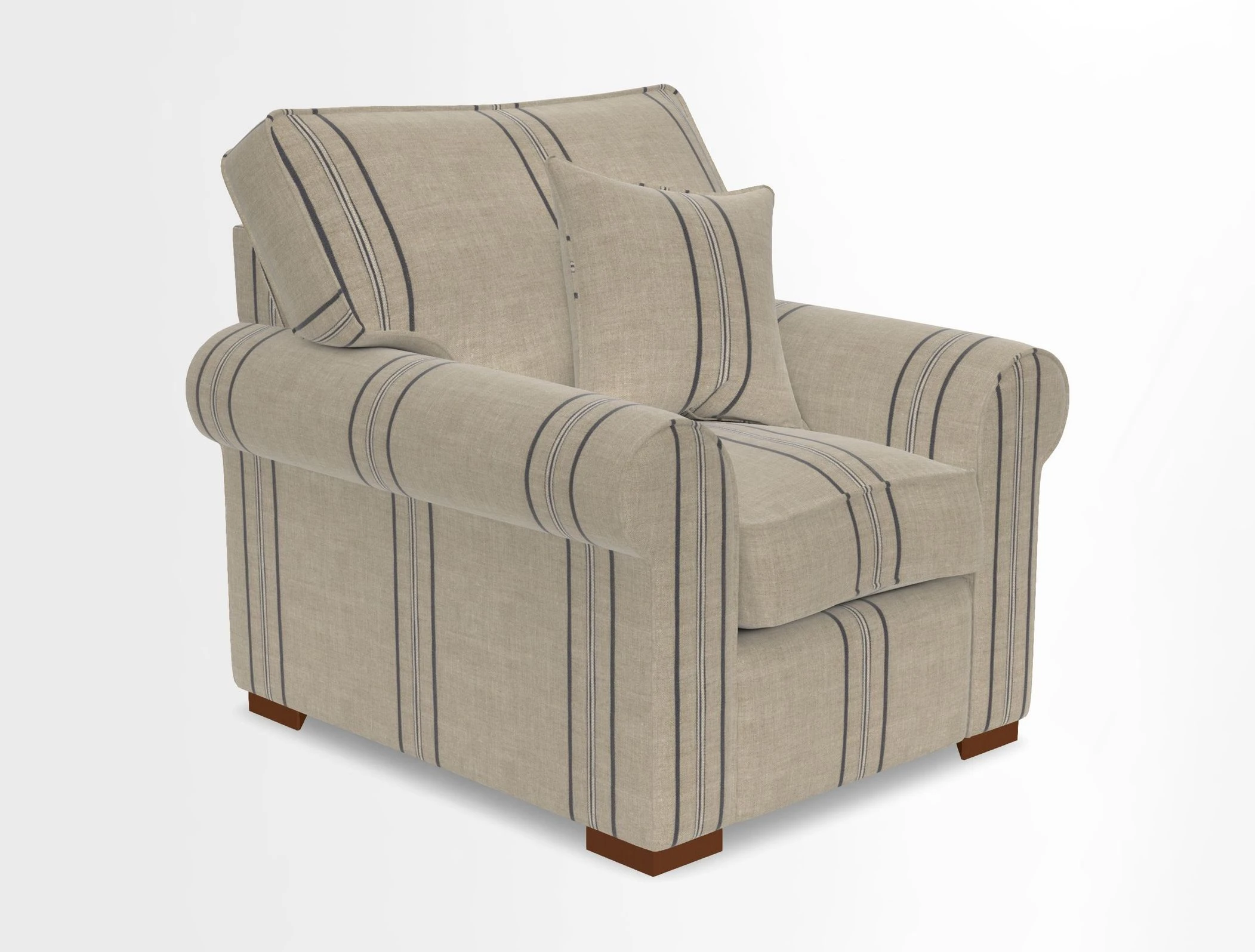 Upperton Chair in Two Tone Plain Biscuit - Loose cover option available