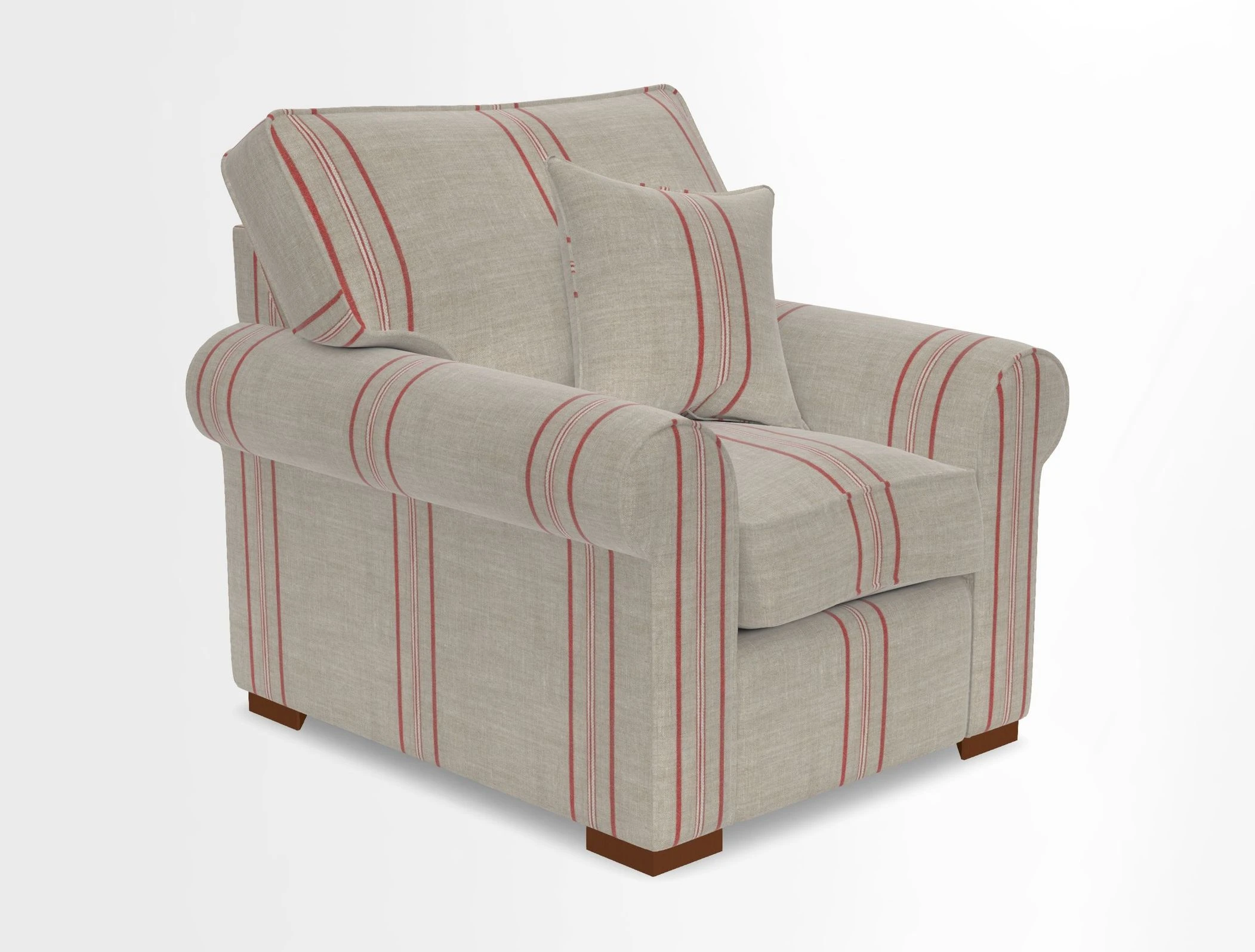 Upperton Chair in Two Tone Plain Biscuit - Loose cover option available