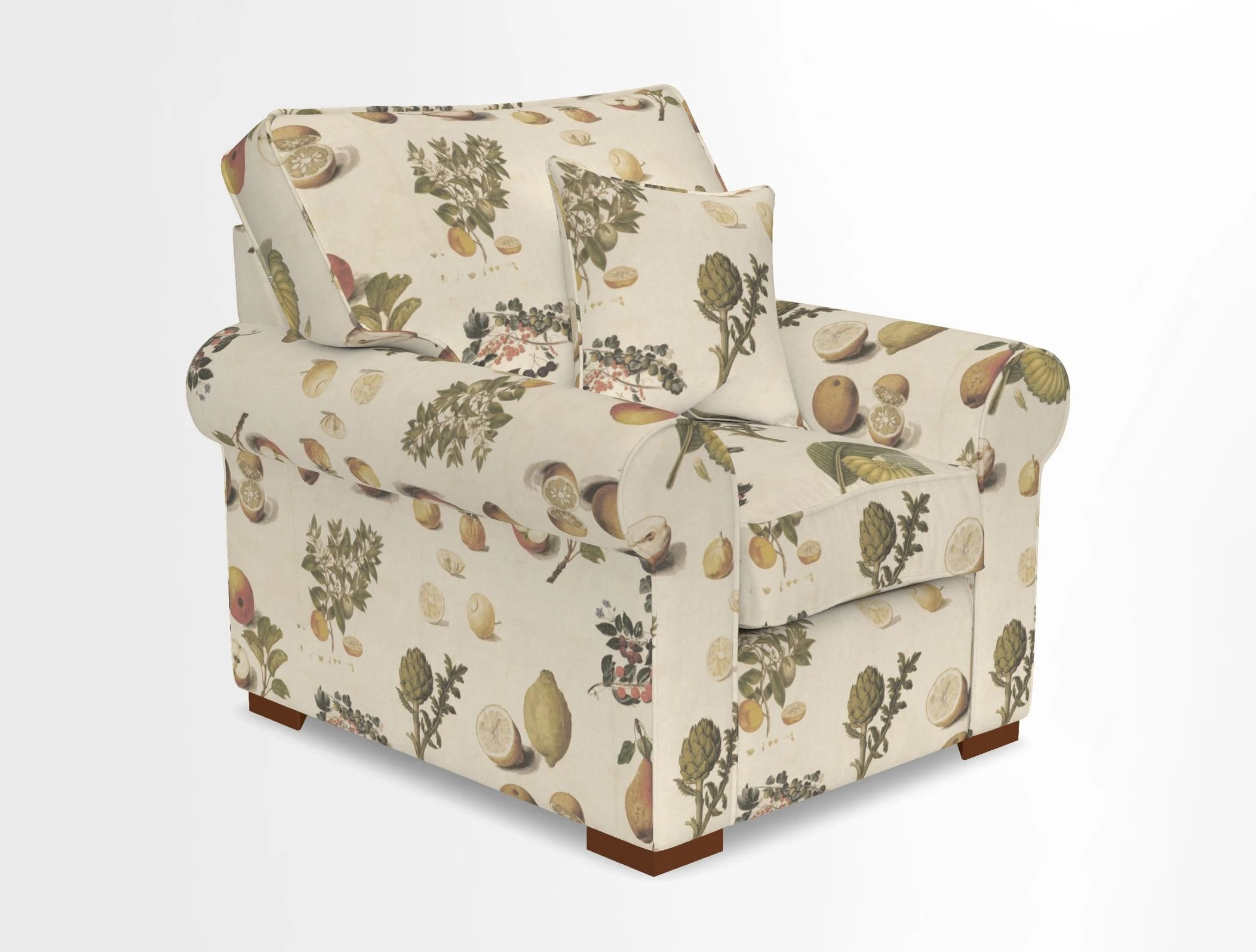Upperton Chair in Two Tone Plain Biscuit - Loose cover option available