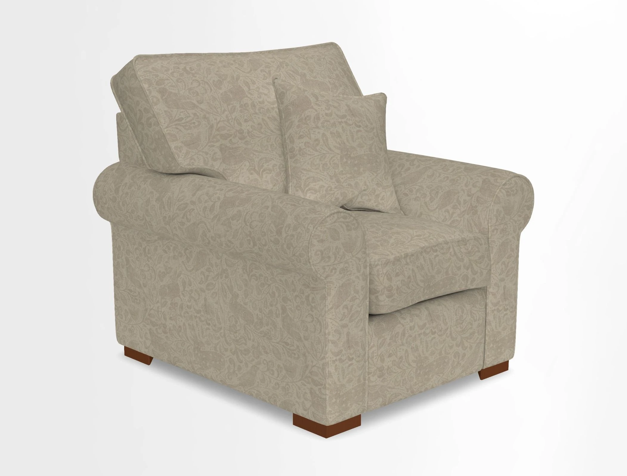 Upperton Chair in Two Tone Plain Biscuit - Loose cover option available