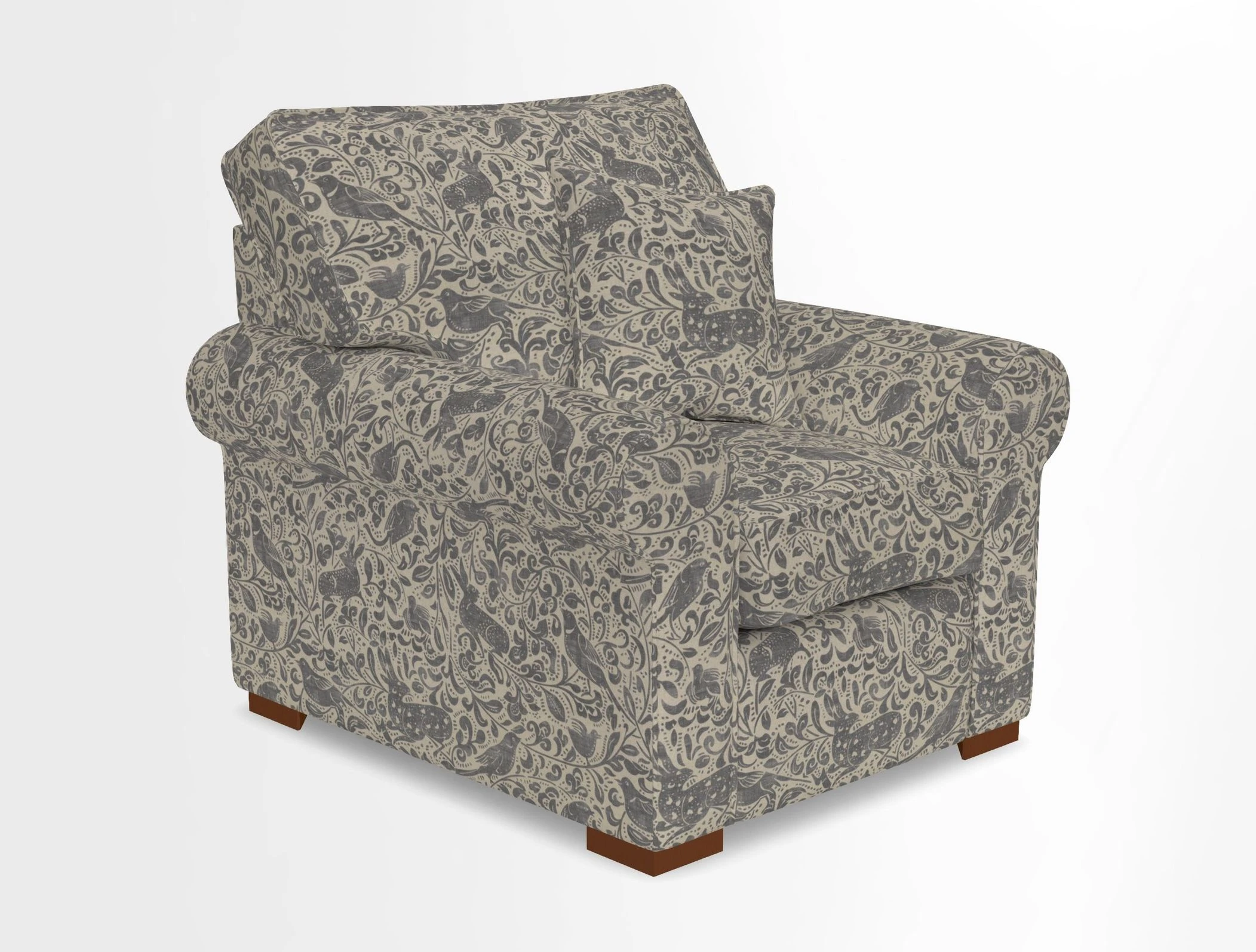 Upperton Chair in Two Tone Plain Biscuit - Loose cover option available
