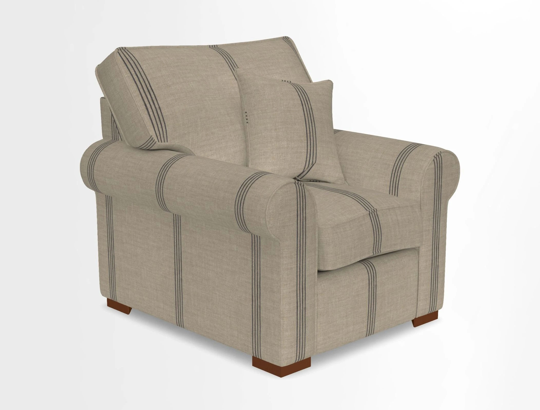 Upperton Chair in Two Tone Plain Biscuit - Loose cover option available