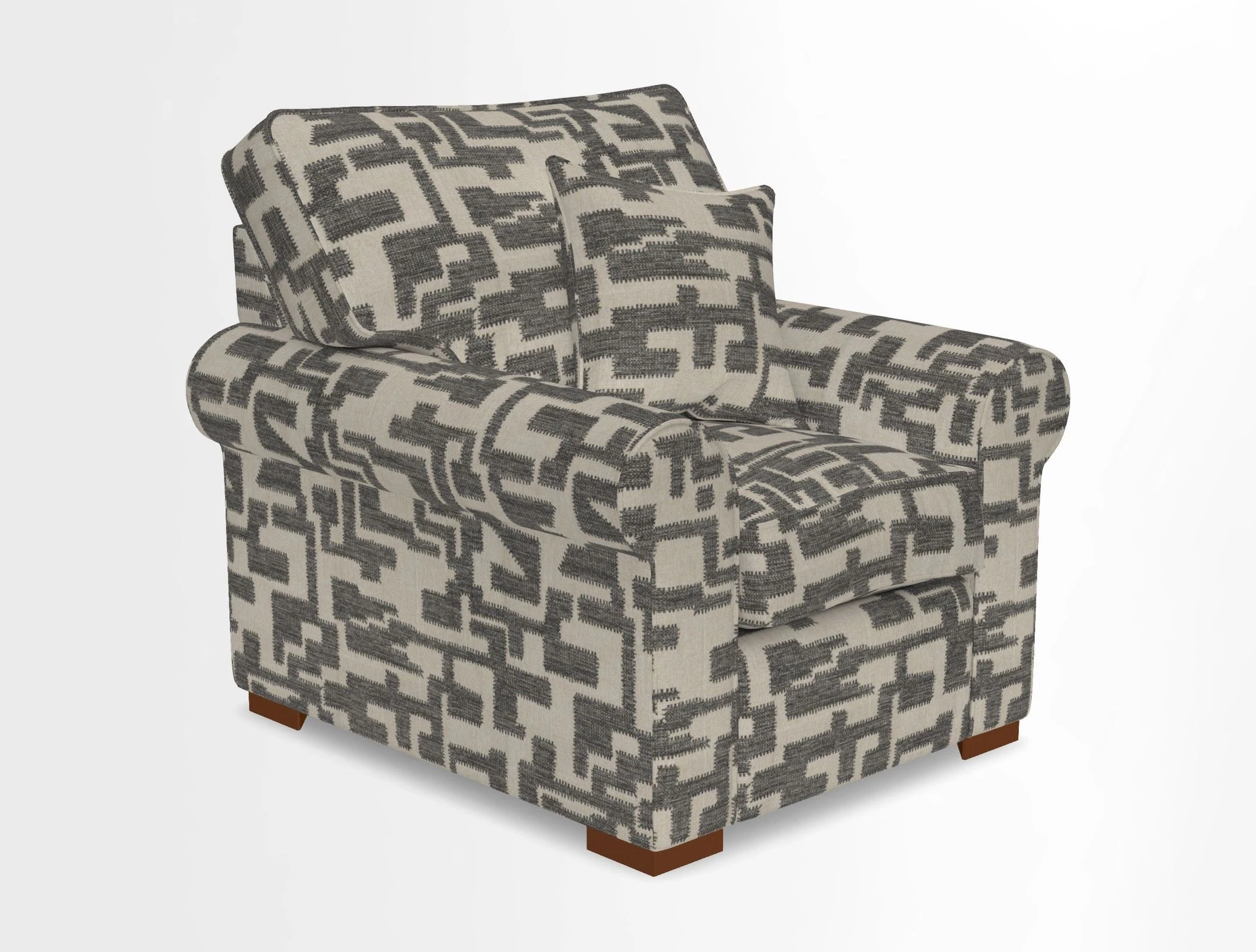 Upperton Chair in Two Tone Plain Biscuit - Loose cover option available
