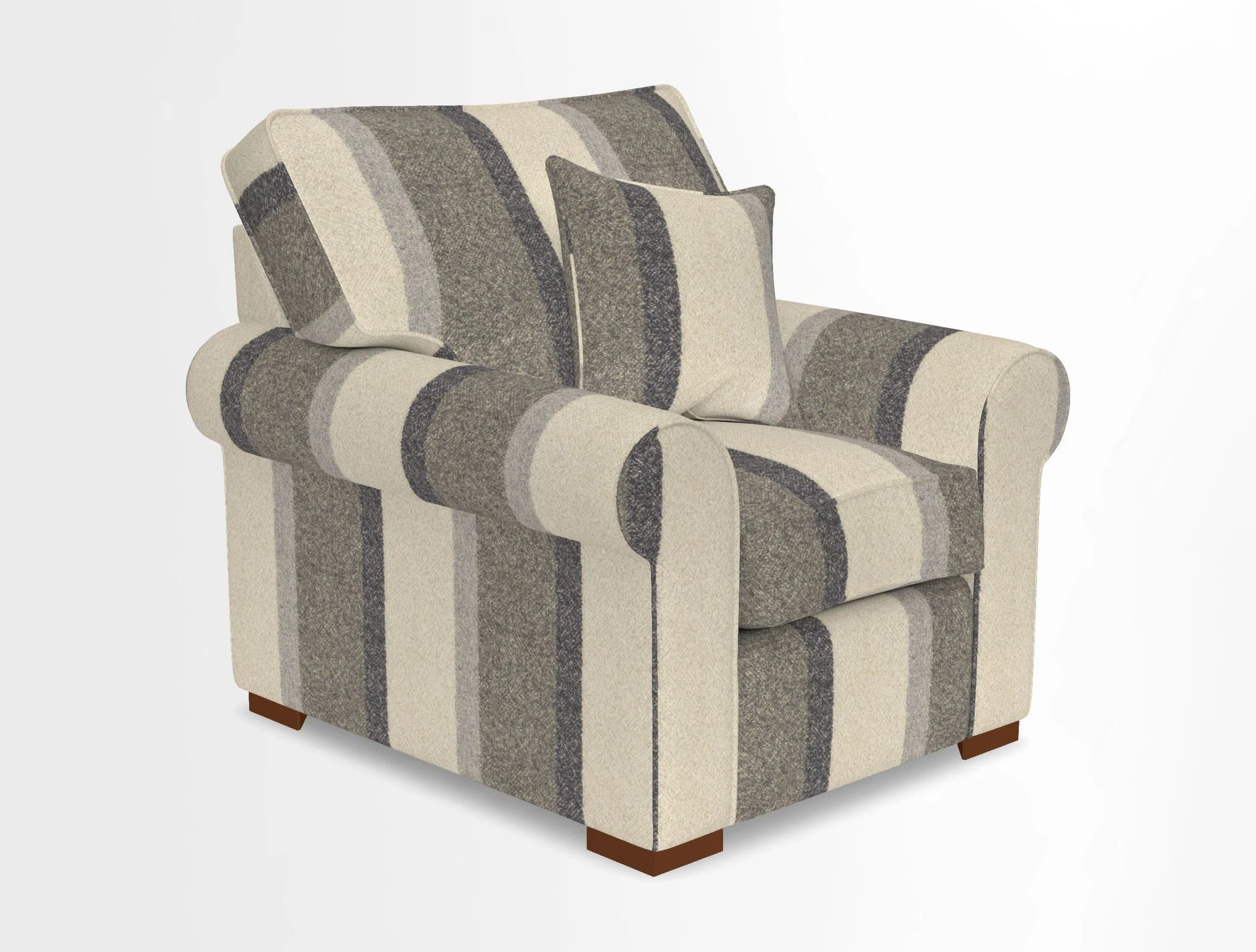 Upperton Chair in Two Tone Plain Biscuit - Loose cover option available
