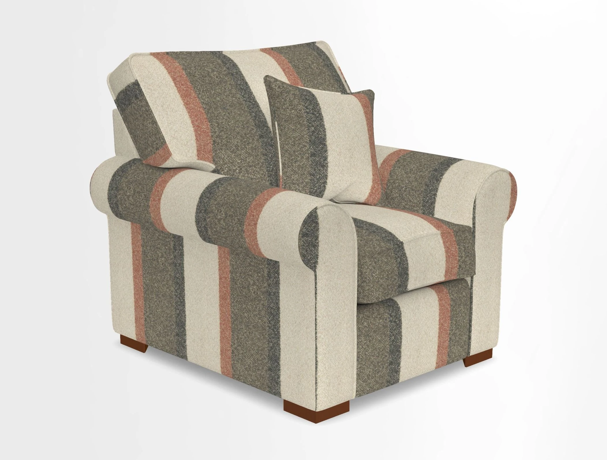 Upperton Chair in Two Tone Plain Biscuit - Loose cover option available