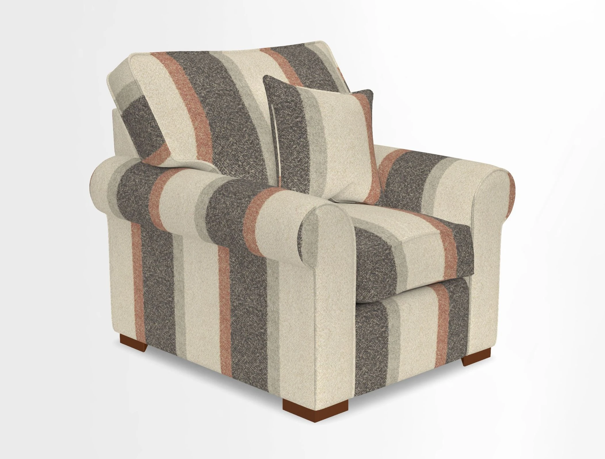 Upperton Chair in Two Tone Plain Biscuit - Loose cover option available