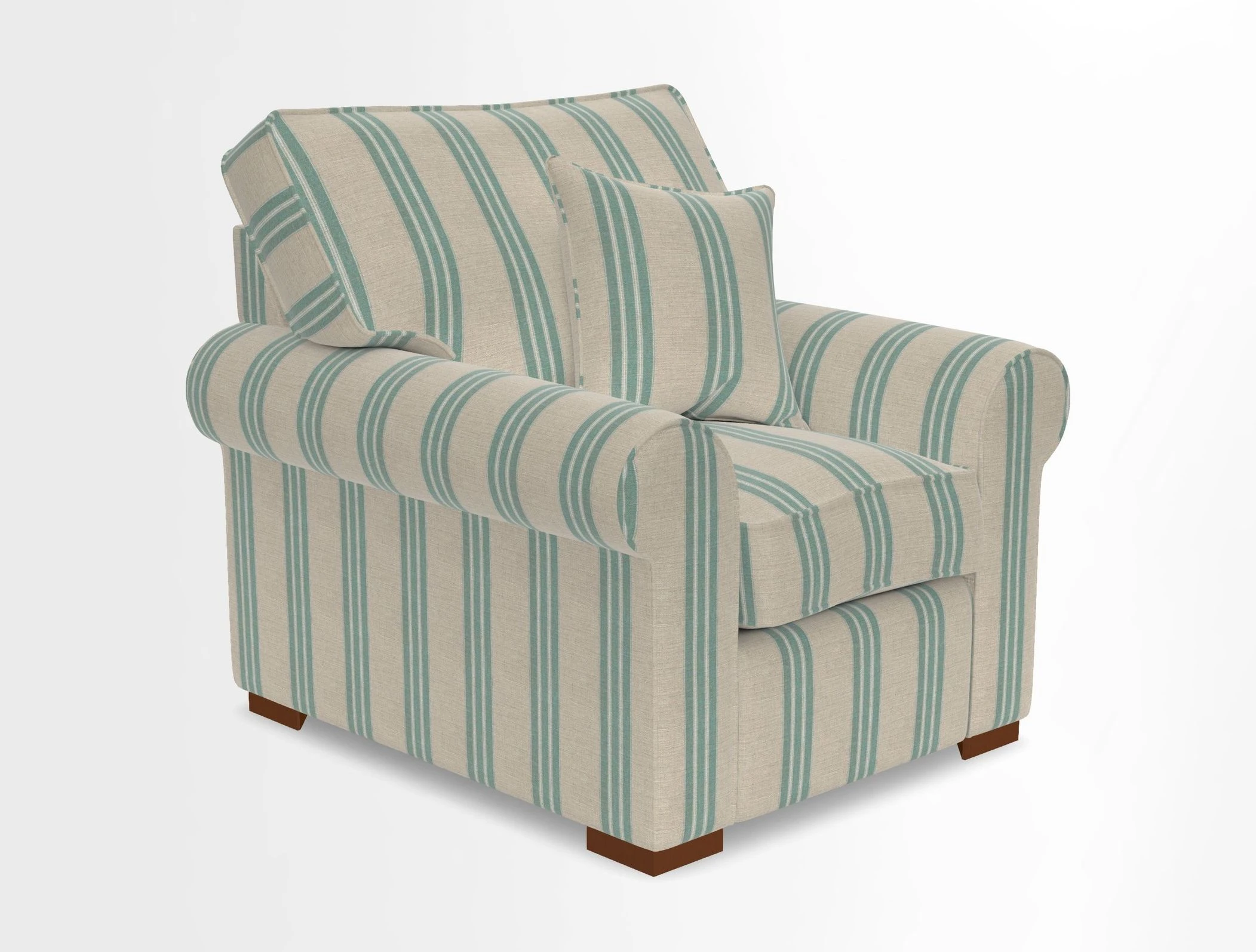 Upperton Chair in Two Tone Plain Biscuit - Loose cover option available