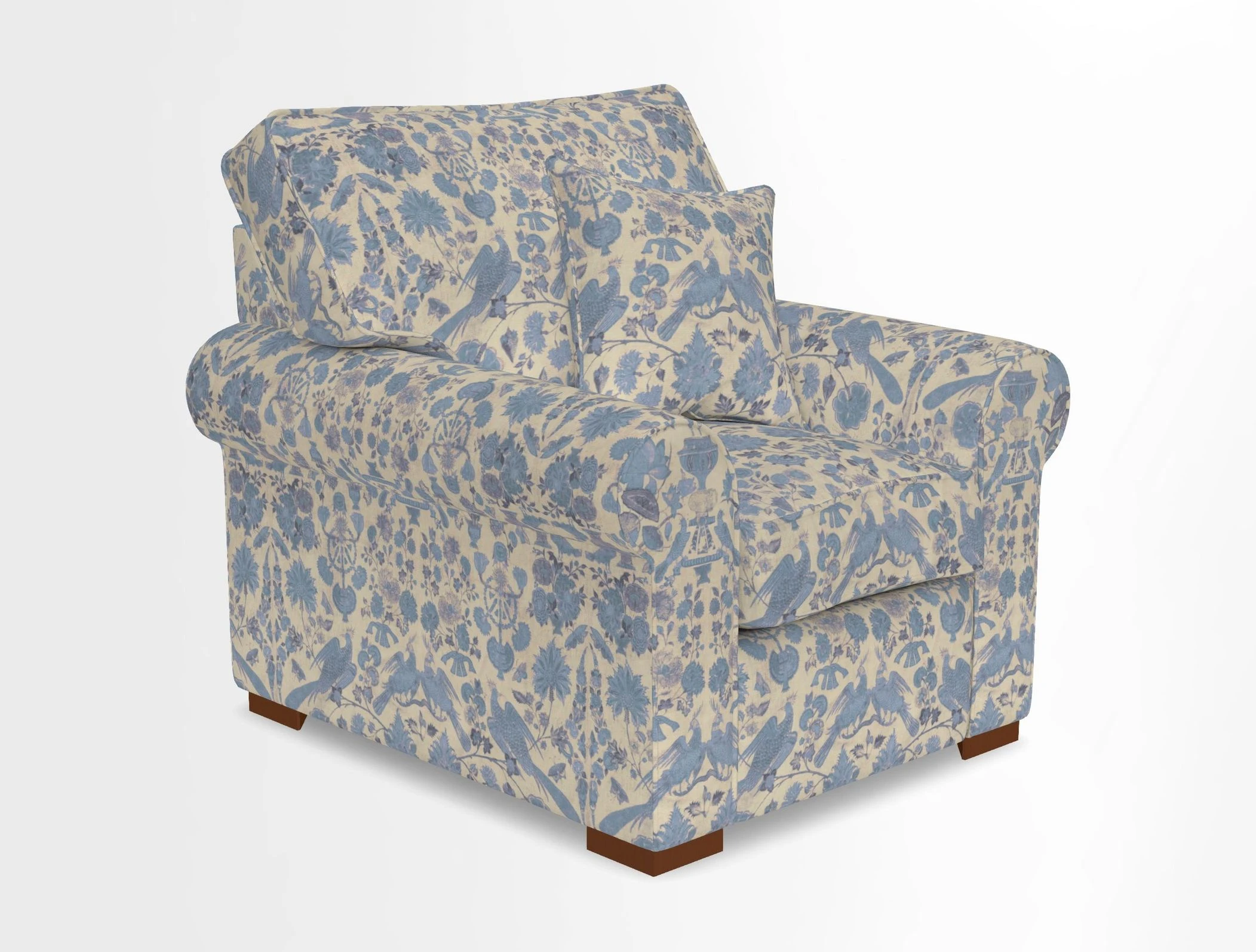 Upperton Chair in Two Tone Plain Biscuit - Loose cover option available