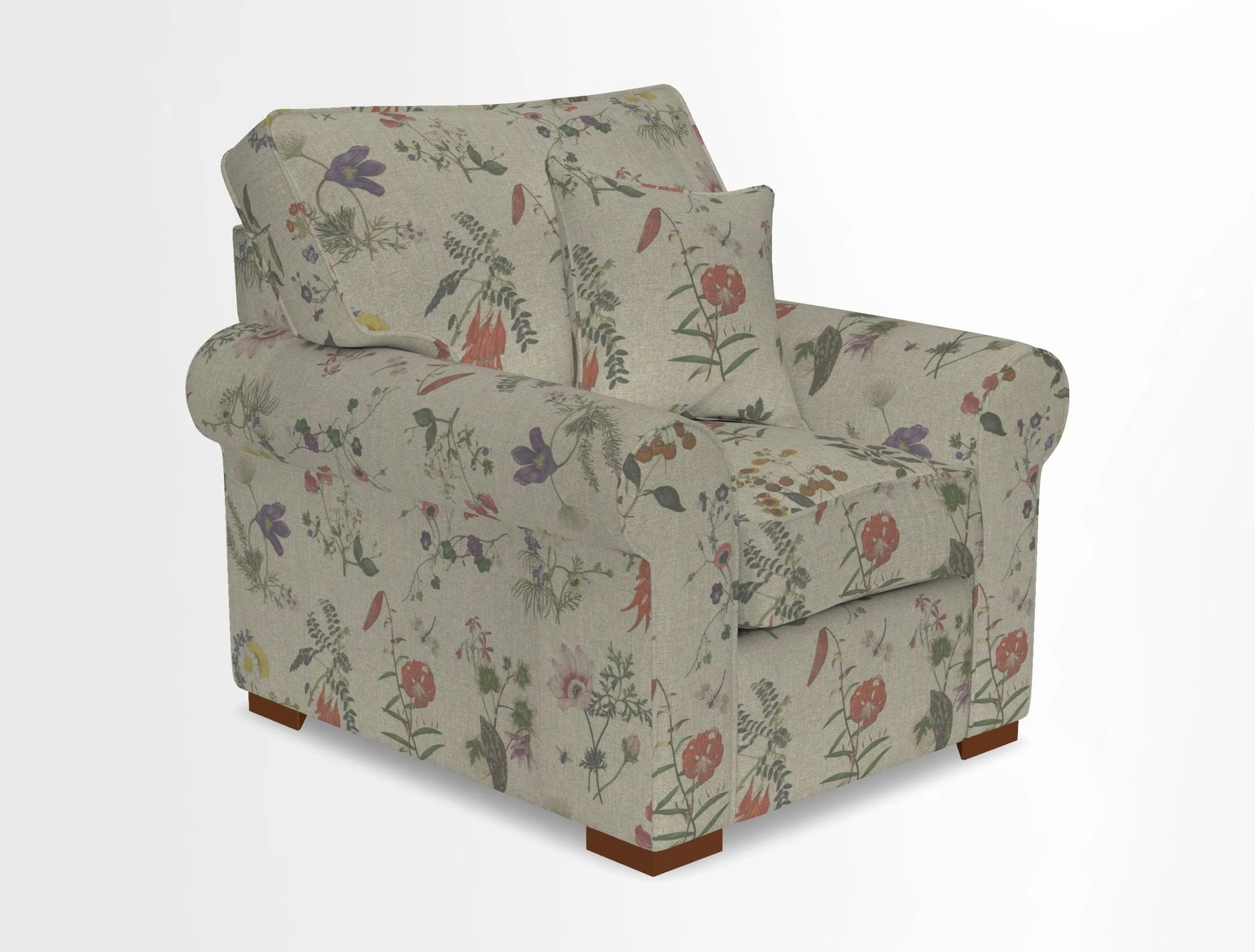 Upperton Chair in Two Tone Plain Biscuit - Loose cover option available