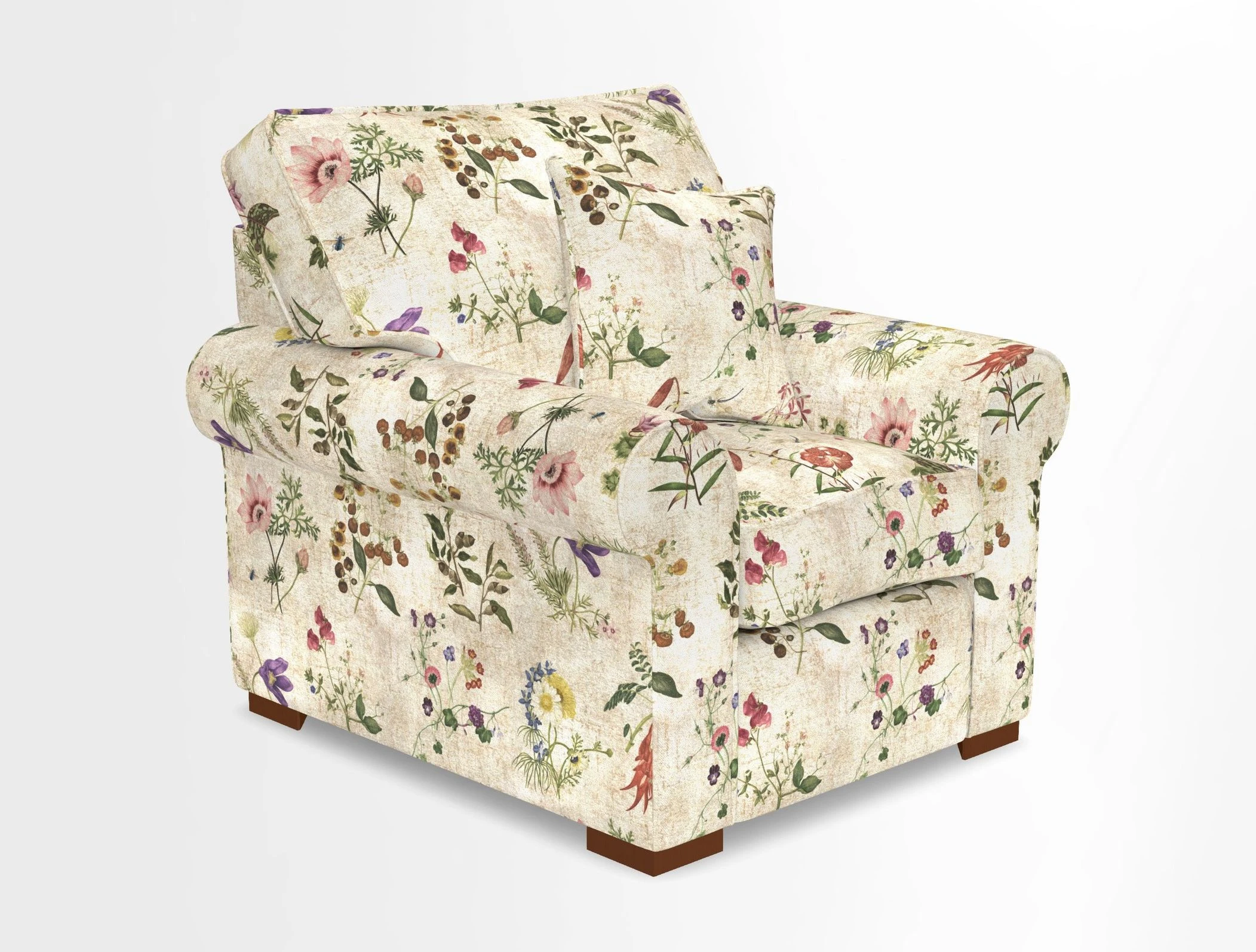 Upperton Chair in Two Tone Plain Biscuit - Loose cover option available