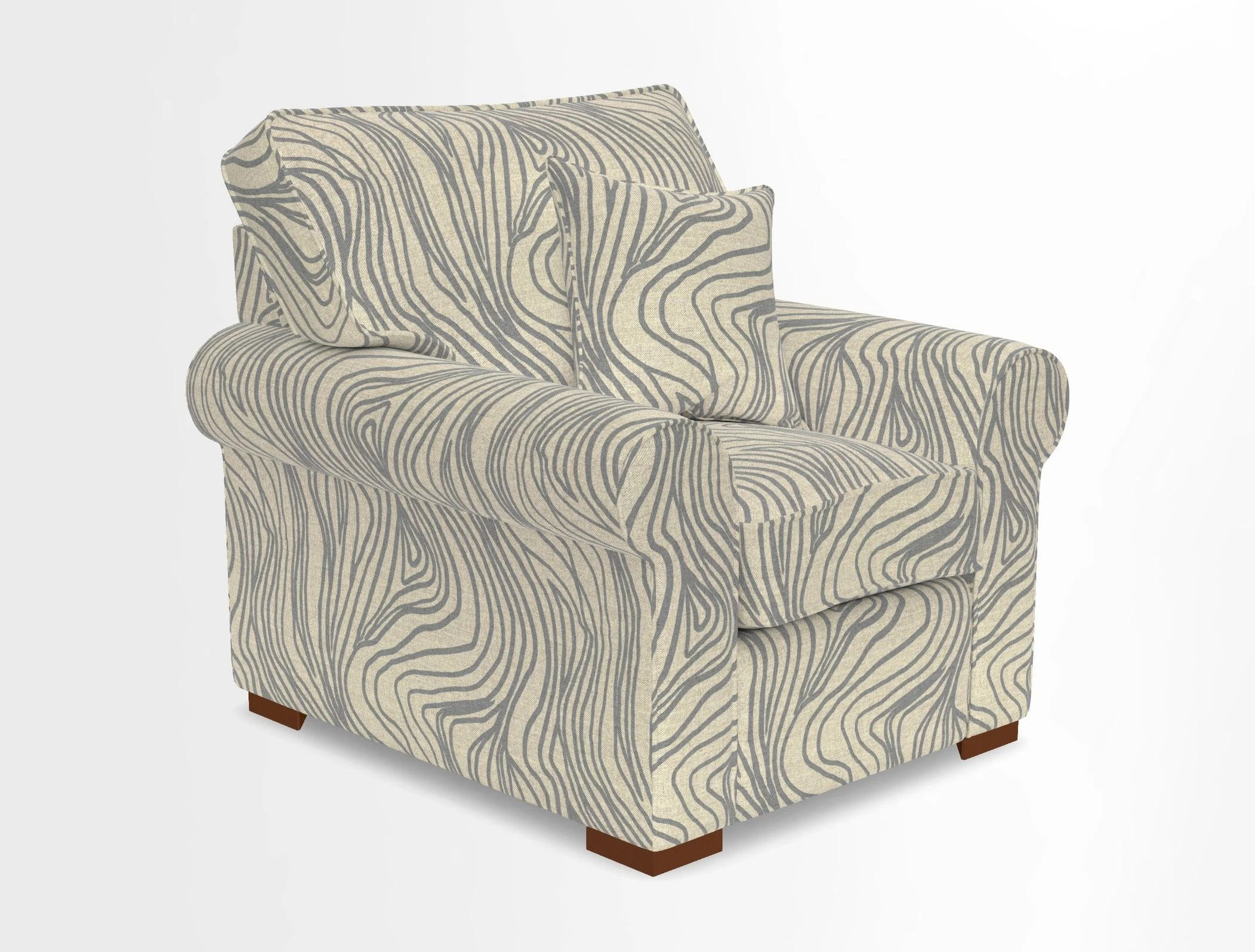 Upperton Chair in Two Tone Plain Biscuit - Loose cover option available