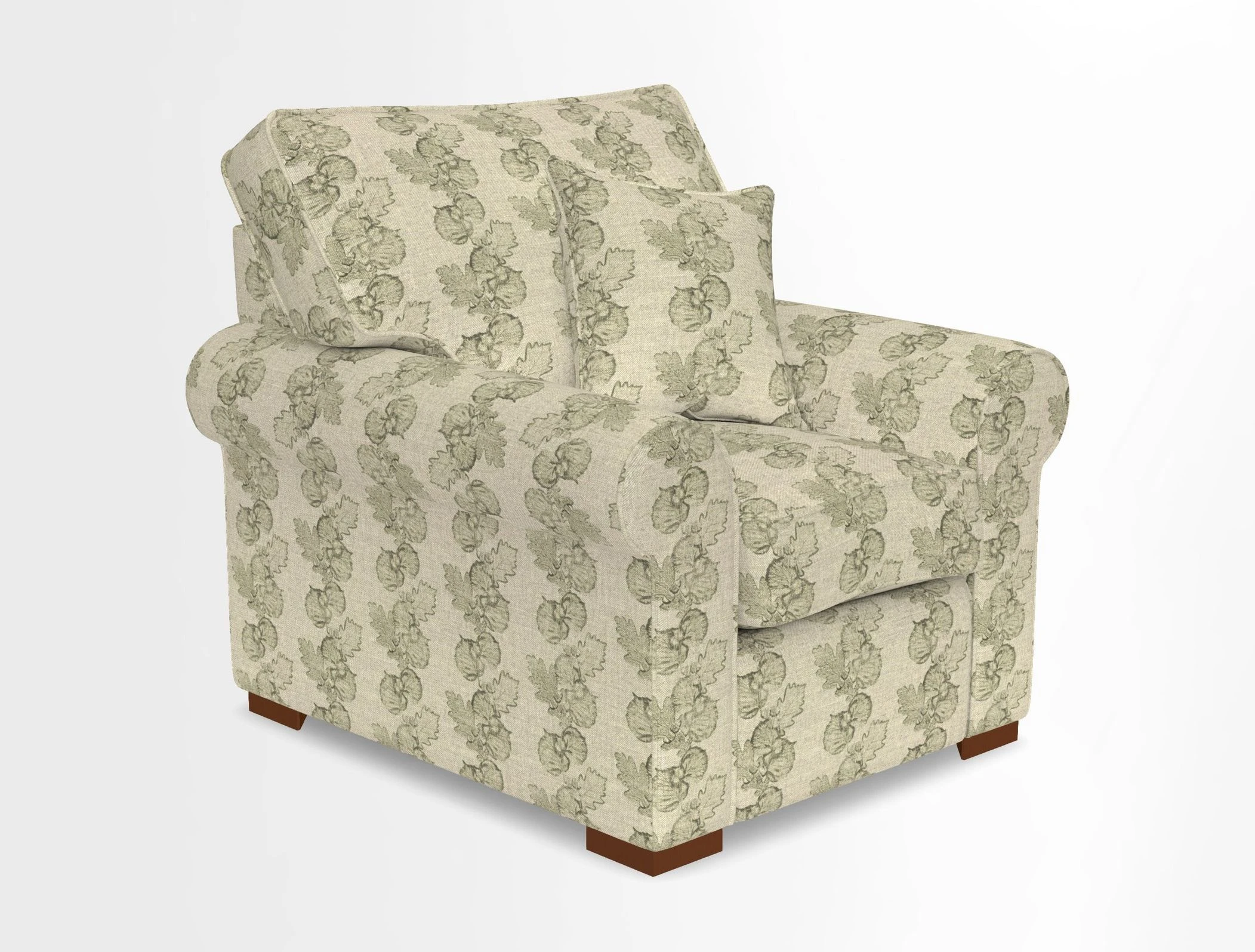 Upperton Chair in Two Tone Plain Biscuit - Loose cover option available