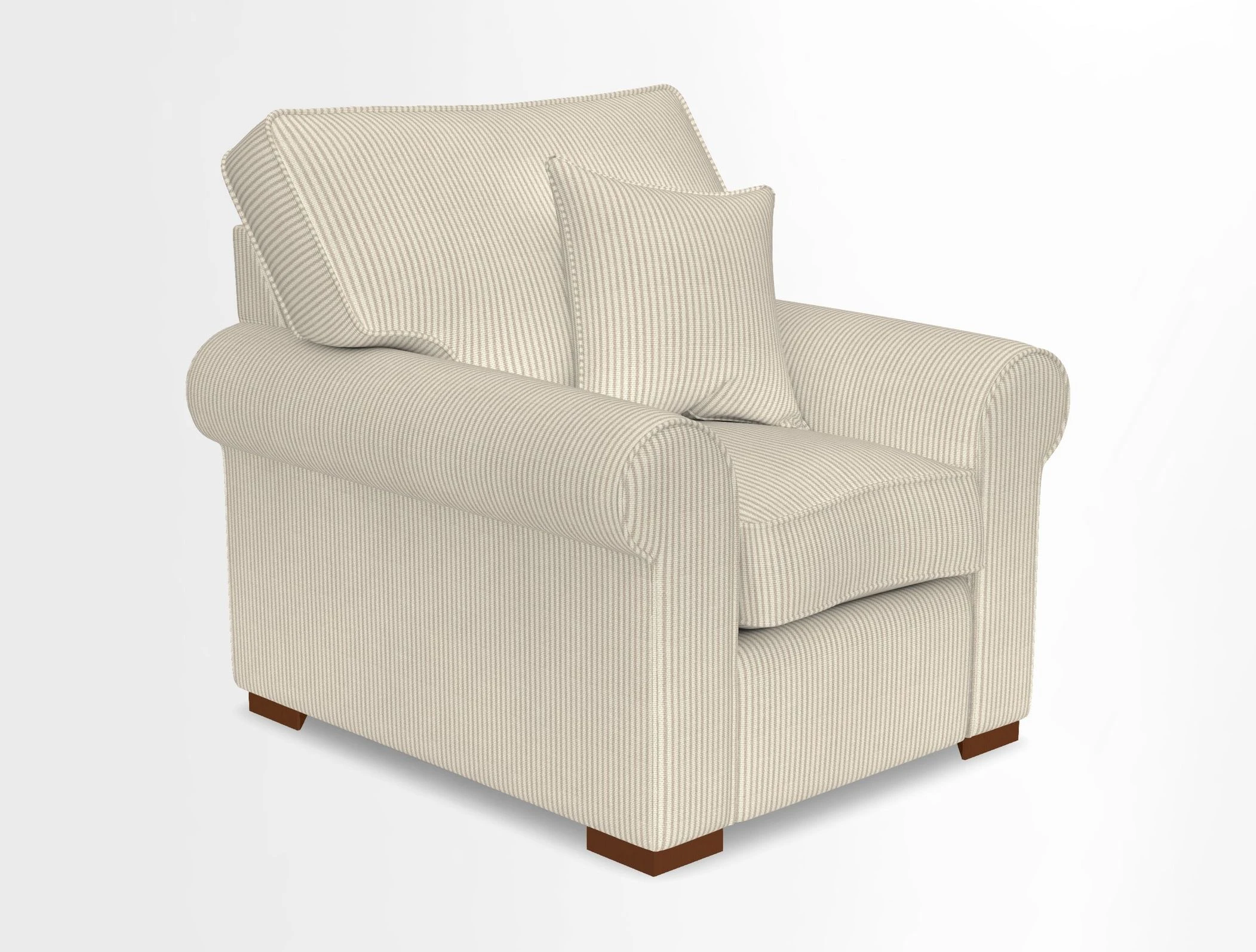 Upperton Chair in Two Tone Plain Biscuit - Loose cover option available
